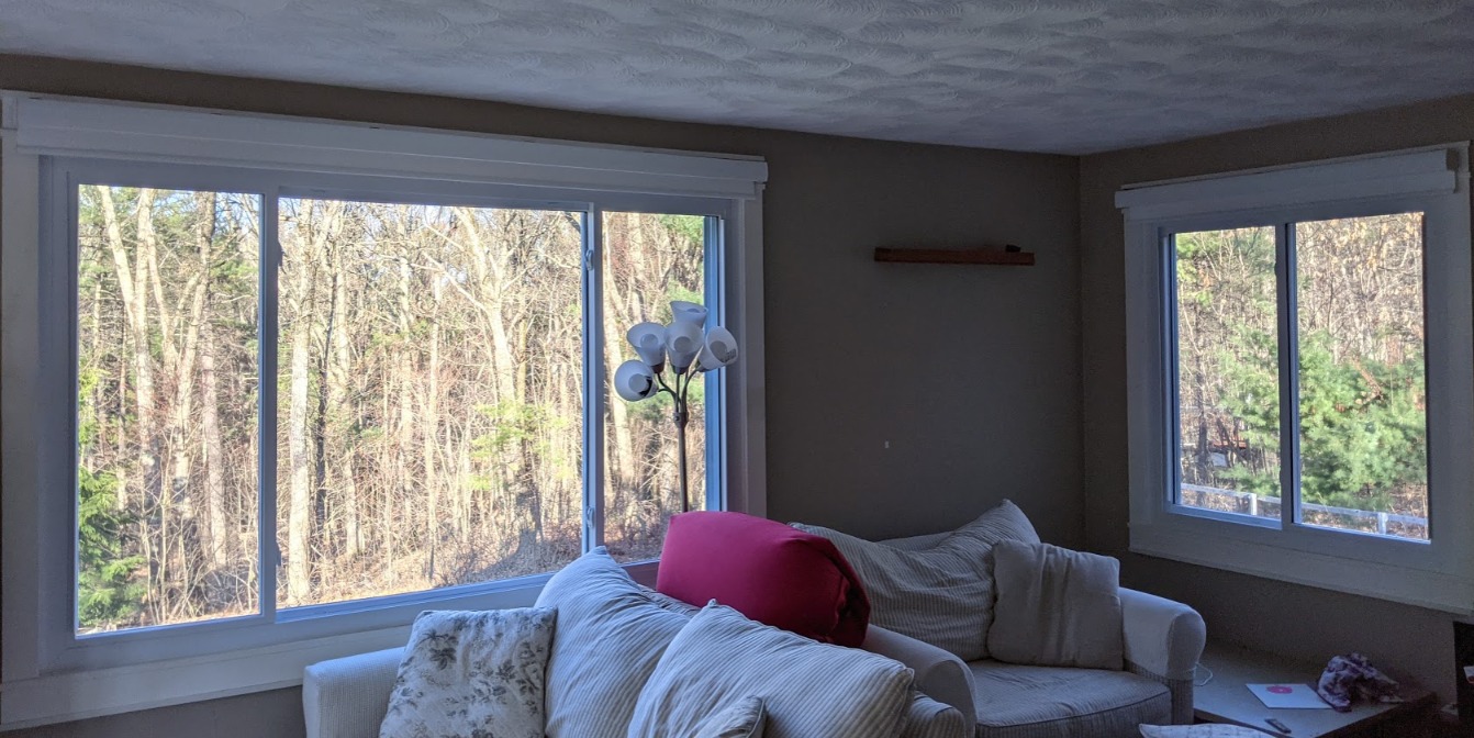 Yoolax Motorized Blinds with Remote, Light Filtering Smart Blinds Work with Alexa Google Home, Automatic Roller Shades for Indoor Windows Living Room, Custom Size (Pure White) - Customer Photo 2