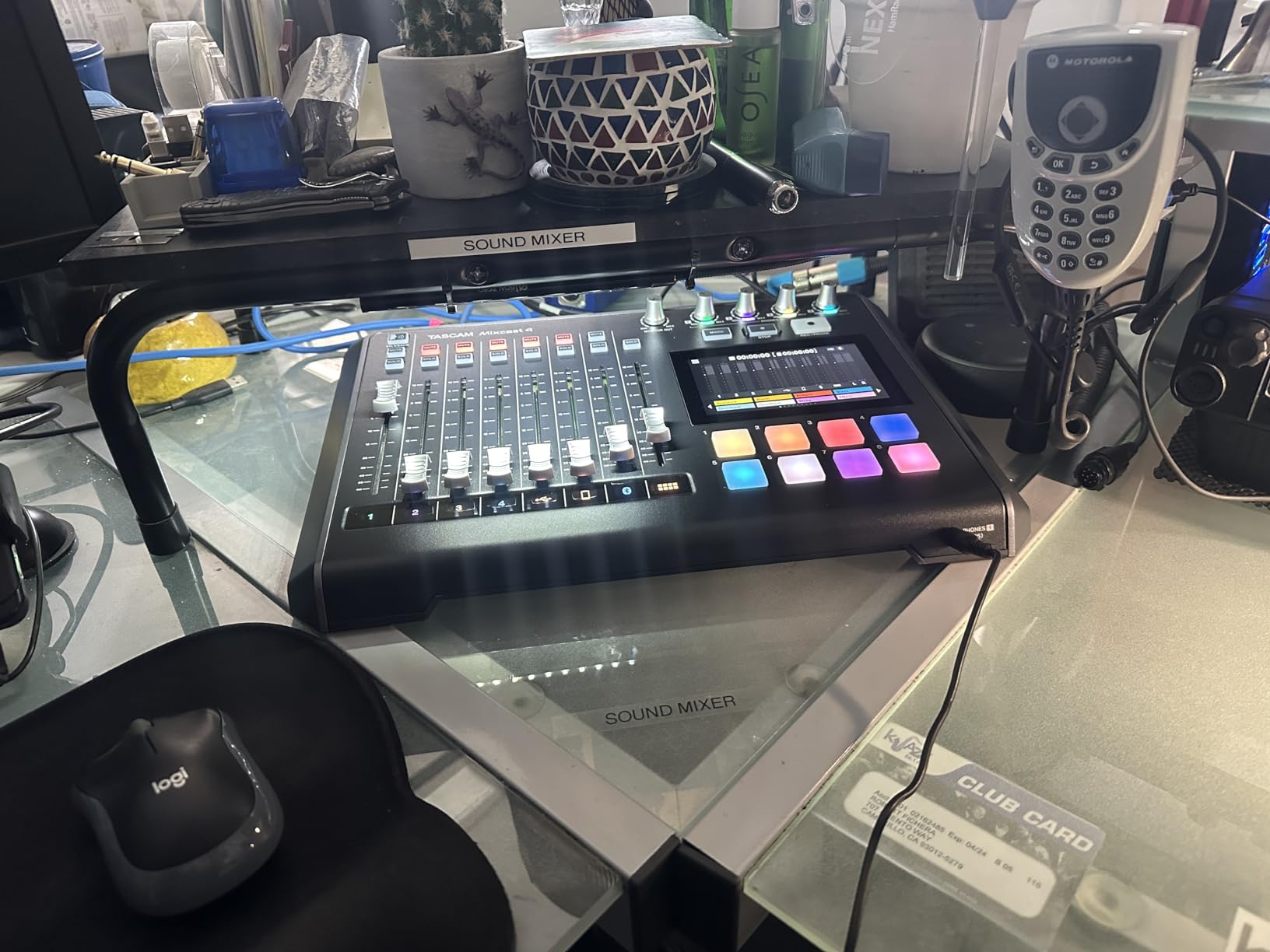 TASCAM Mixcast 4 Podcast Streaming Mixer, Recorder, and USB Audio Interface — Four XLR/TRS Mic Inputs, Touch Screen and Editing Software Included - Customer Photo 2