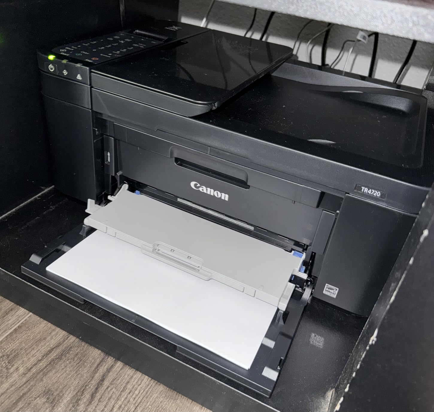 Canon PIXMA TR4720 All-in-One Wireless Printer, Home Use with Auto Document Feeder, Mobile Printing and Built-in Fax, Black - Customer Photo 1