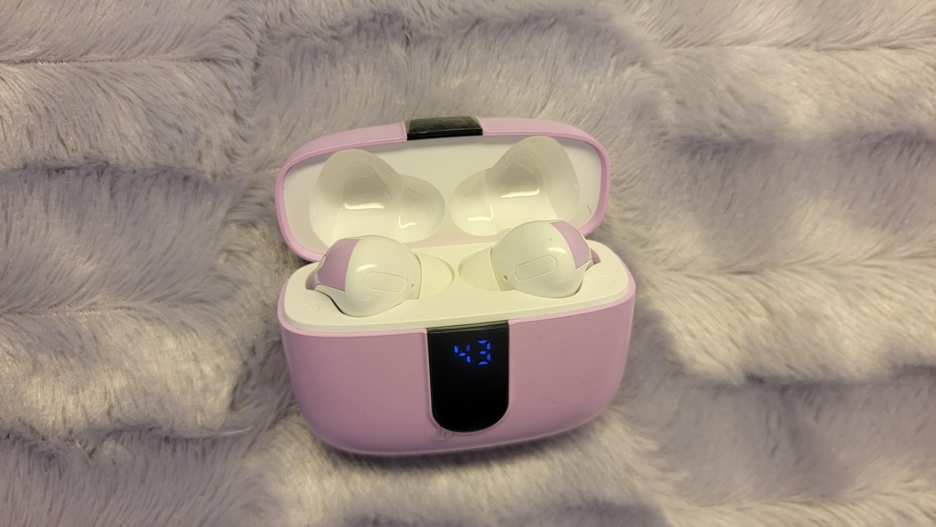 TAGRY Bluetooth Headphones True Wireless Earbuds 60H Playback LED Power Display Earphones with Wireless Charging Case IPX5 Waterproof in-Ear Ear buds with Mic for TV Smart Phone Laptop Computer Sports - Customer Photo 5
