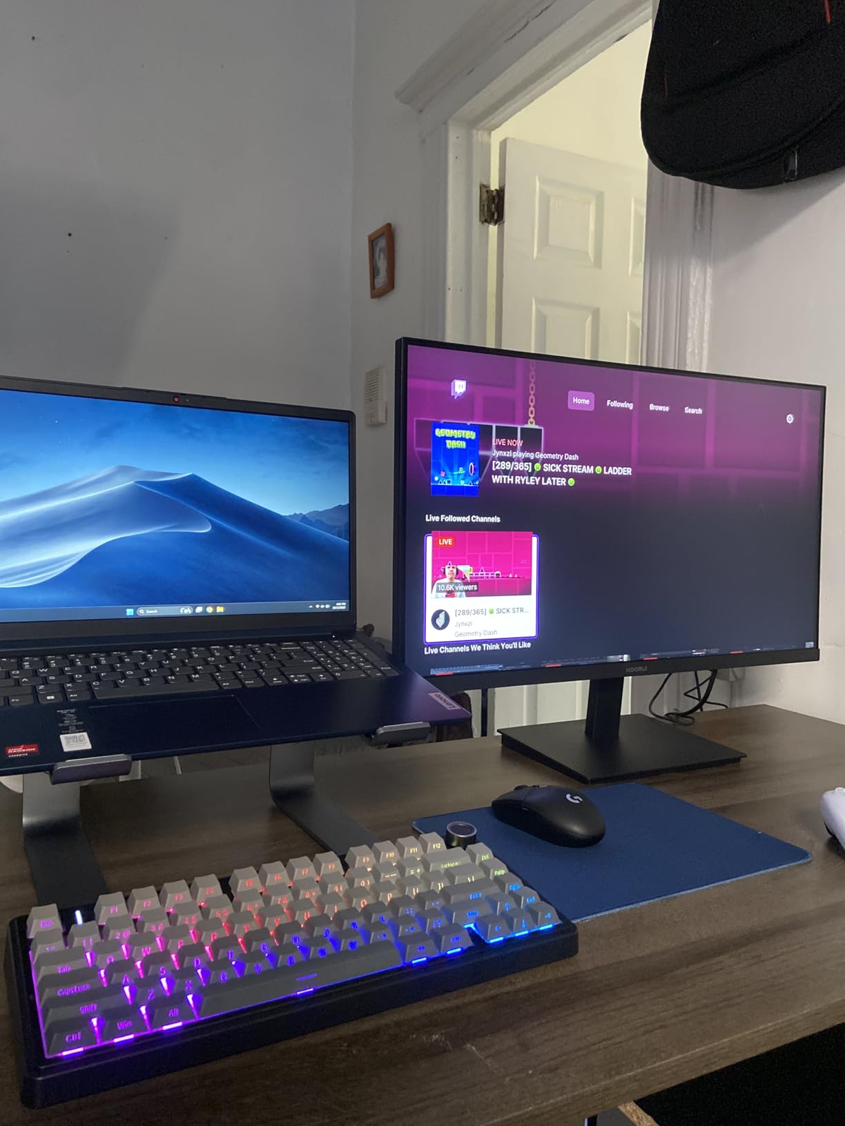 KOORUI 22 Inch Computer Monitor Full HD 1080P 100Hz PC Gaming Screen VA Panel Ultra-Slim Display 3000:1 Contrast Ratio with Adpitive Sync (HDMI/VGA/VESA Compatible 100x100mm/Audio Out), Tilt, Black - Customer Photo 1