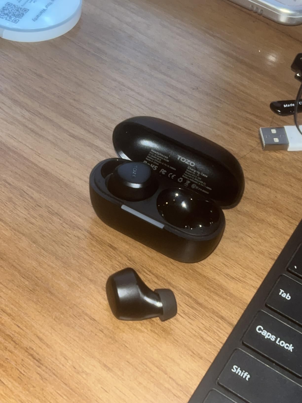 TOZO A1 Wireless Earbuds Bluetooth 5.3 Light Weight in Ear IPX5 Waterproof Headphones 2 Mic for AI Calls, Immersive Premium Sound Bass Headset with Charging Case, 32 Presets EQ Customization via App - Customer Photo 4