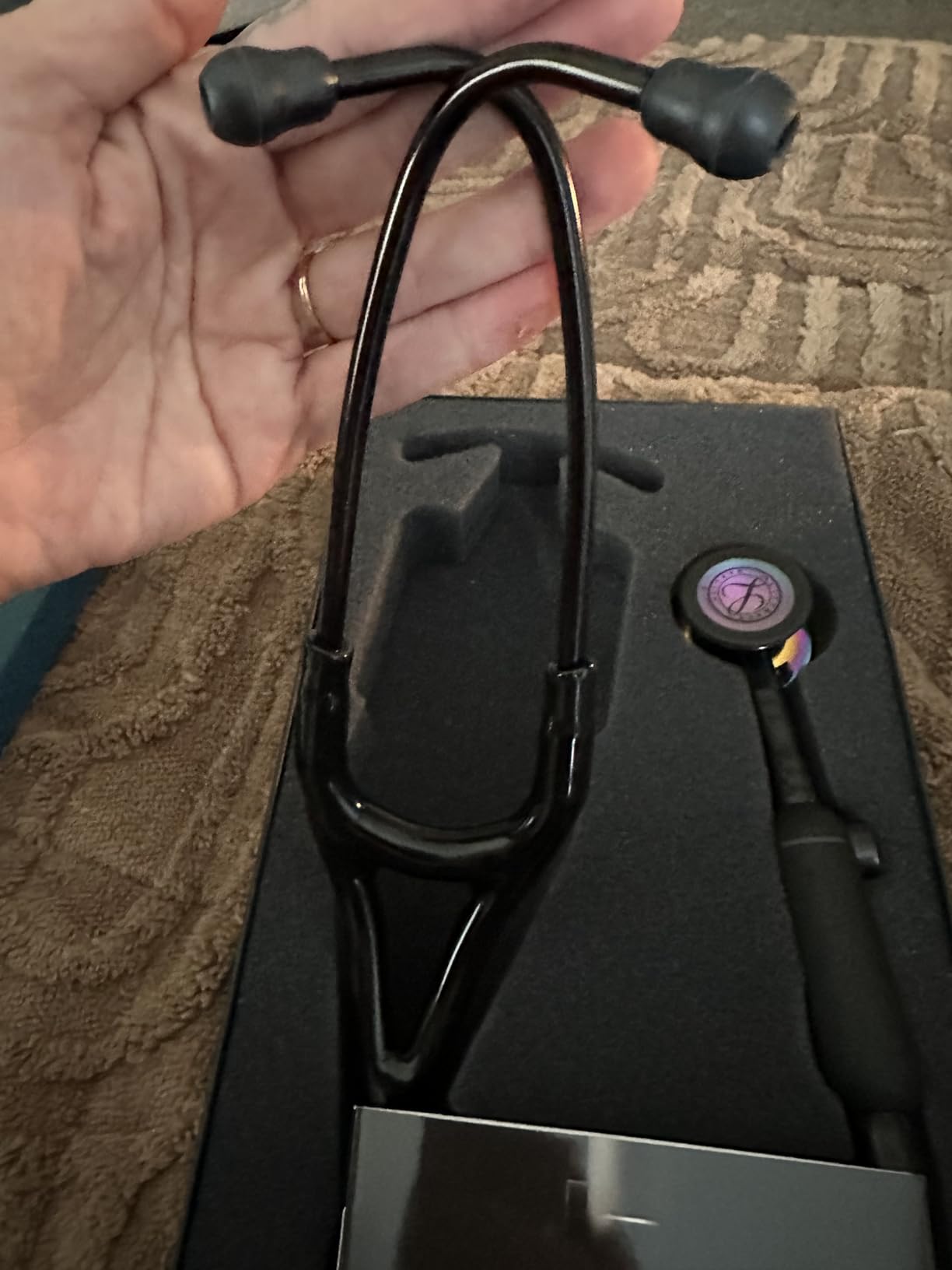 3M Littmann CORE Digital Stethoscope, Our Most Advanced Stethoscope Yet, Up To 40x Amplification, Active Noise Cancellation, In-App Sound Wave Visualization, High Polish Copper Chestpiece, 8870 - Customer Photo 2