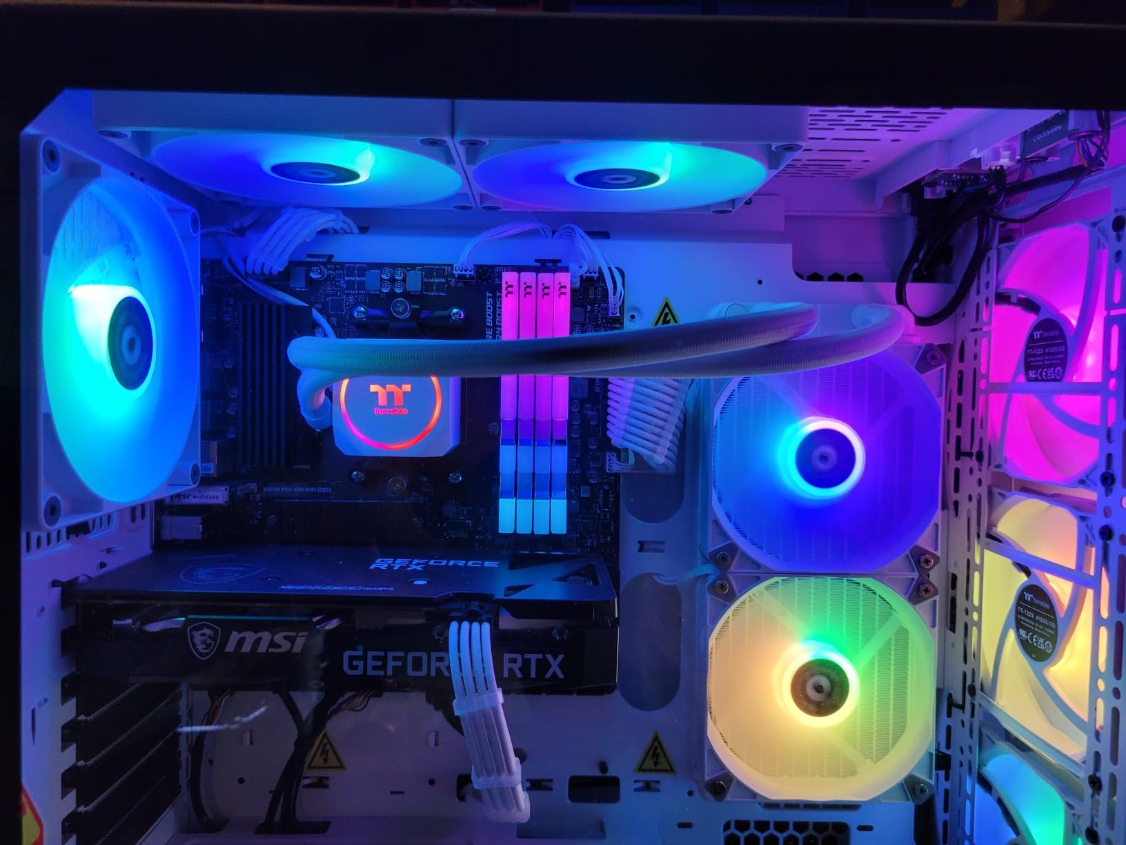 Thermaltake Glacier 360 Liquid-Cooled PC (AMD Ryzen 5 5600X, RTX 3060, 16GB 3600Mhz DDR4 ToughRAM RGB Memory, 1TB NVMe M.2, WiFi, Win 10 Home) Gaming Desktop Computer S3WT-B550-G36-LCS,White - Customer Photo 1