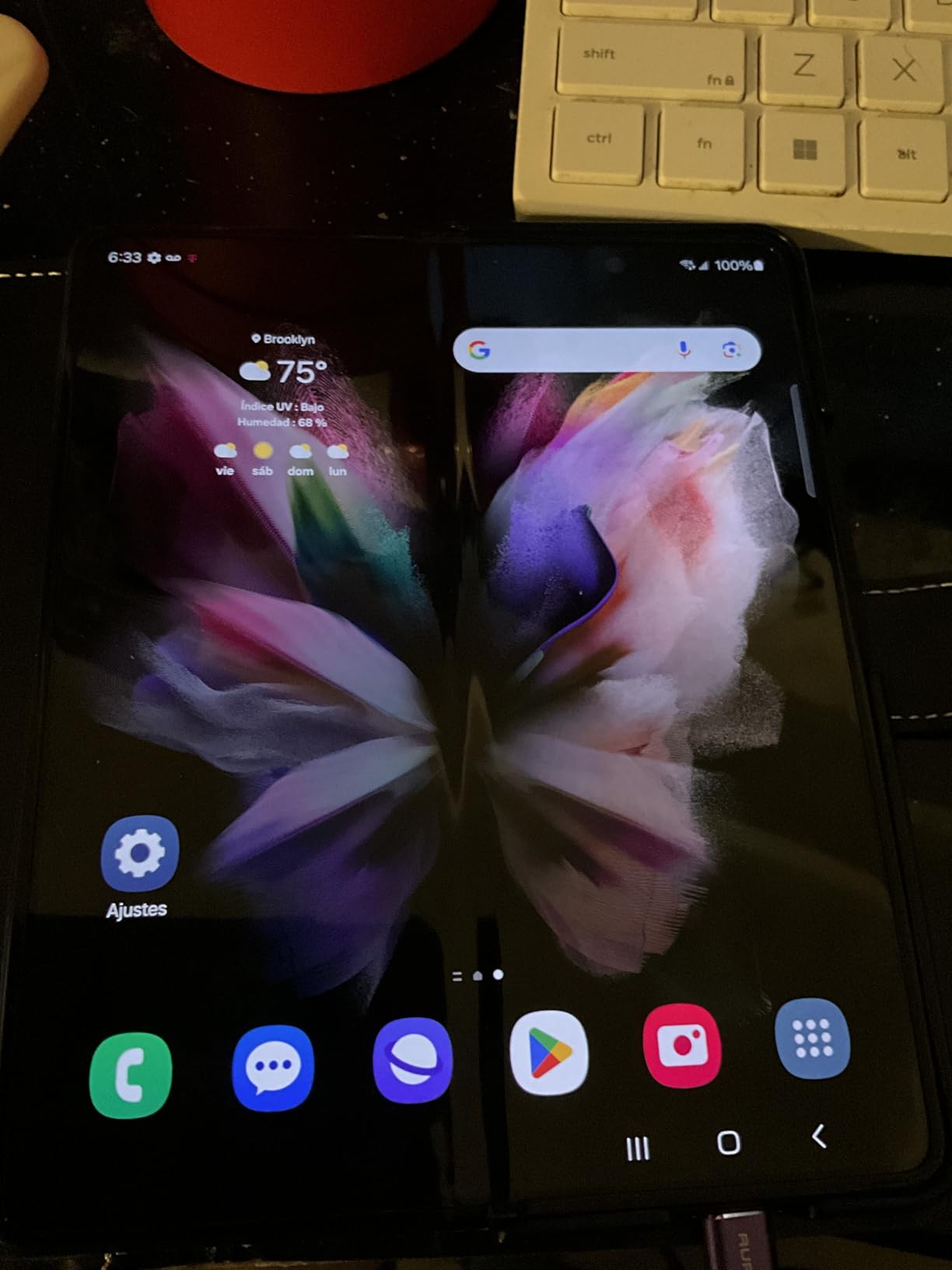 SAMSUNG Galaxy Z Fold 3 5G US Version, 256GB, Phantom Black - Unlocked (Renewed) - Customer Photo 1