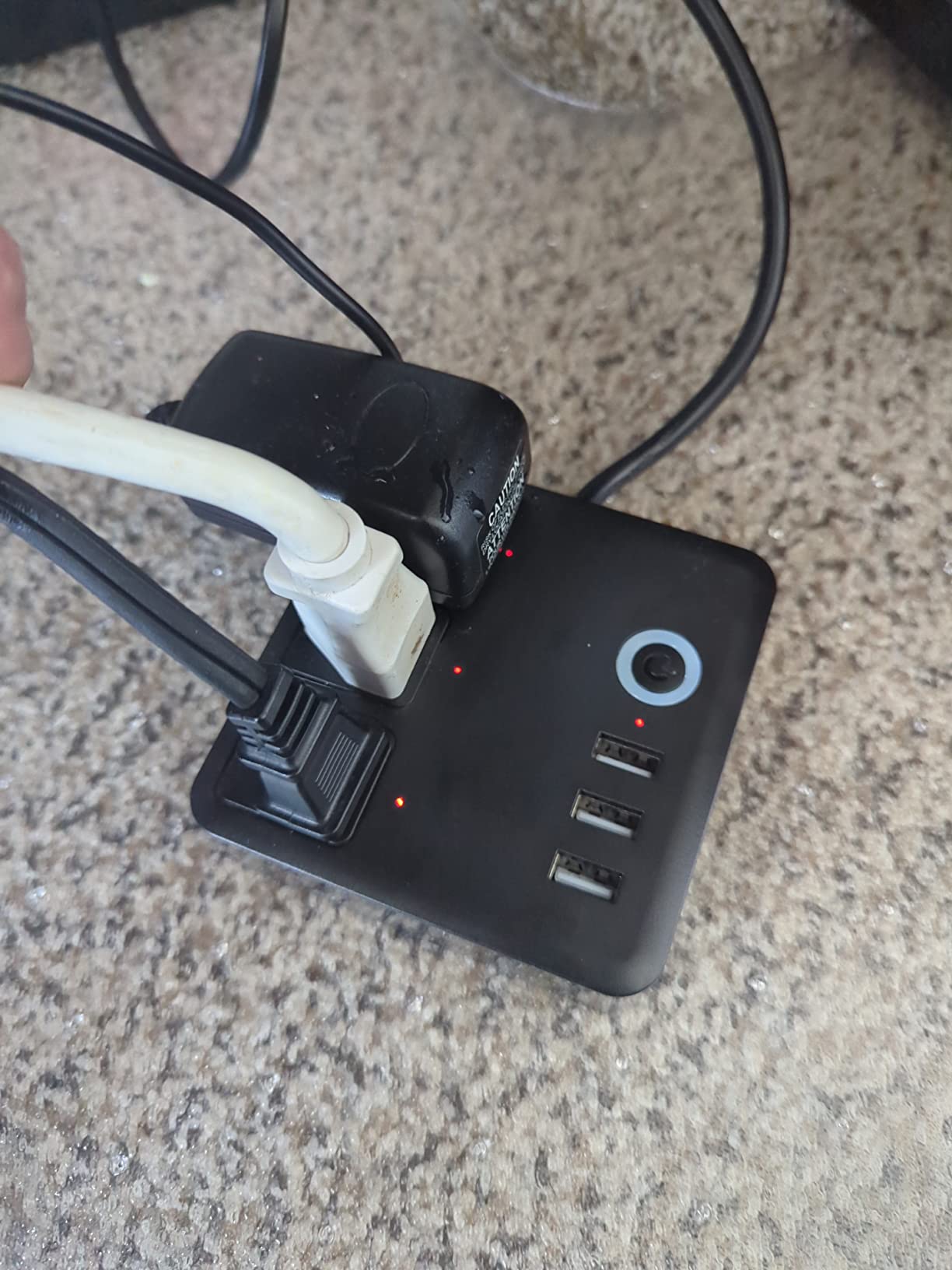GHome Smart Power Strip with 3 USB Ports & 3 Smart Outlets Plugs That Work with Alexa & Google Home, WiFi Surge Protector, Flat Plug for Home Office Travel, 10A, White - Customer Photo 5