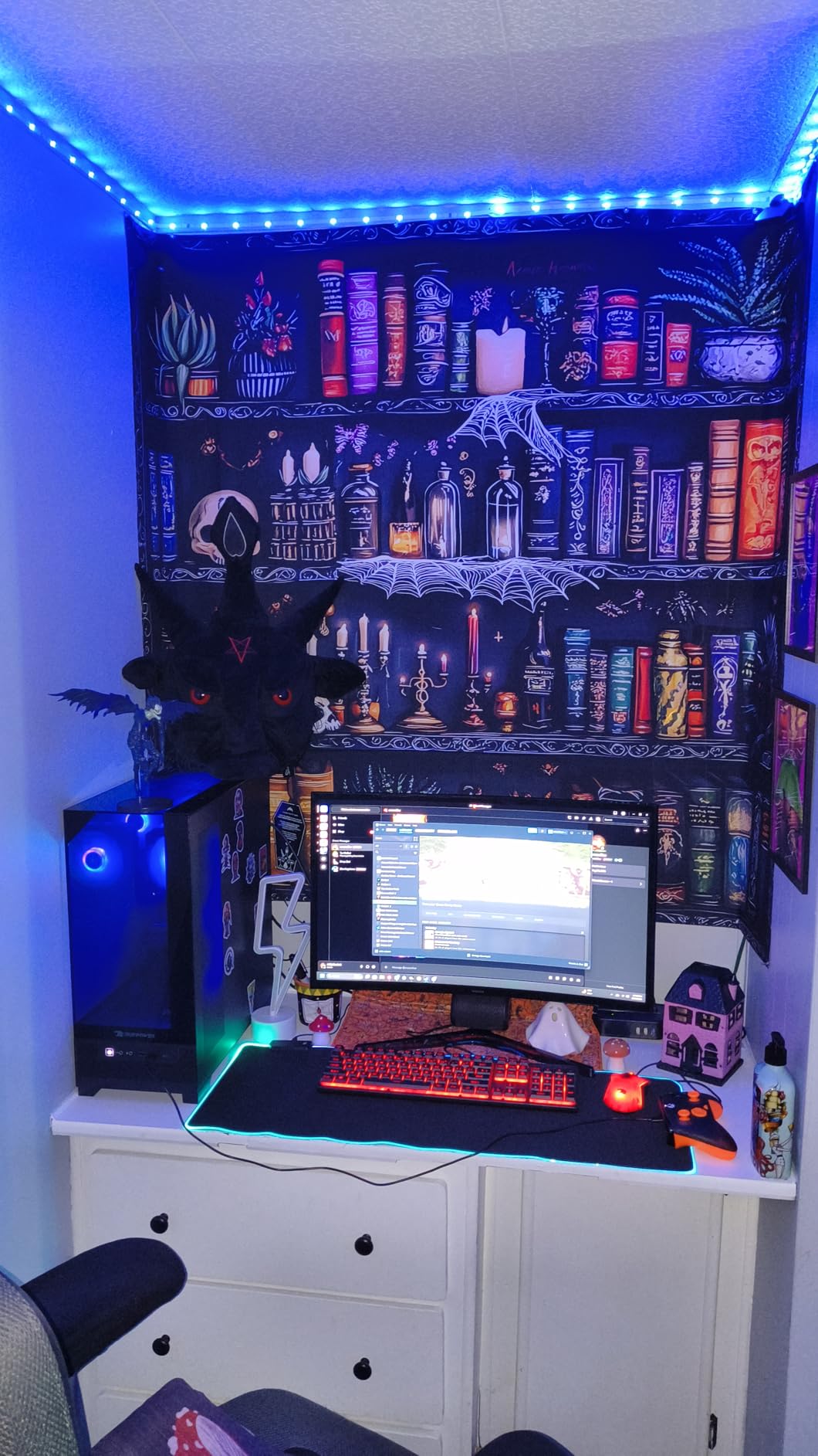 Large RGB Gaming Mouse Pad -15 Light Modes Touch Control Extended Soft Computer Keyboard Mat Non-Slip Rubber Base for Gamer Esports Pros 31.5X11.8 - Customer Photo 2