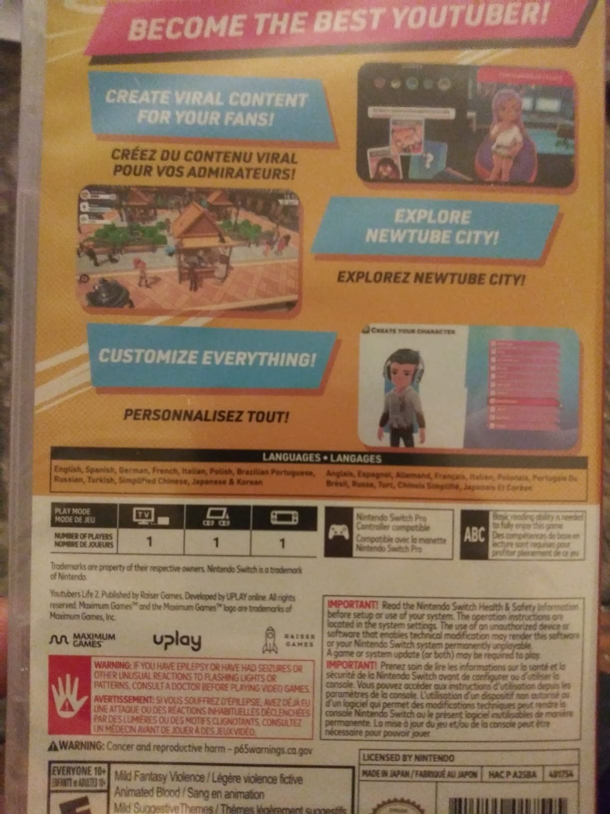 Youtubers Life 2 Nintendo Switch Customer Review Youtubers Life 2 Nintendo Switch - Customer Photo 1