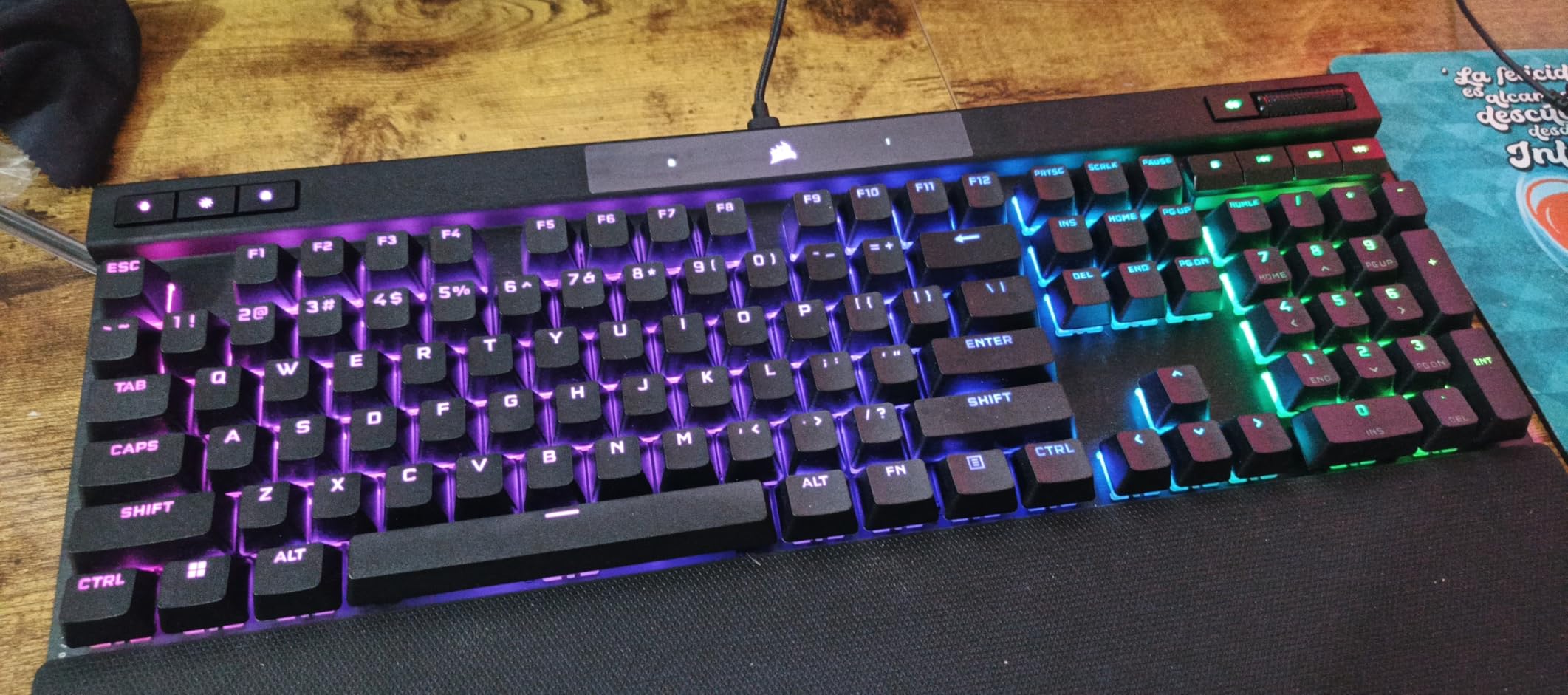 CORSAIR K70 RGB PRO Mechanical Wired Gaming Keyboard – Cherry MX Red Linear Switches, SOCD, PBT Double-Shot Keycaps, 8000Hz Hyper-Polling, NKRO, Anti-Ghosting, Tournament Switch, QWERTY NA – Black - Customer Photo 2