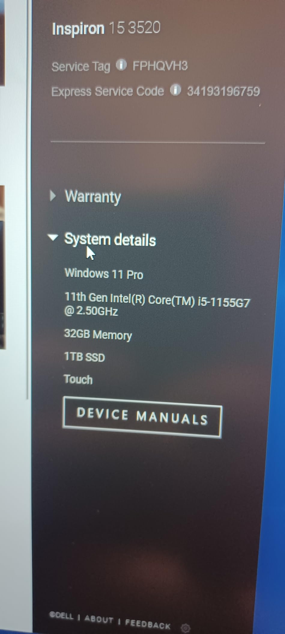 Inspiron 3530 Laptop - 15.6-inch FHD (1920 x 1080) Touchscreen Display, Intel Core i5-1335U, 16GB DDR4 RAM, 512GB SSD, Intel Iris Xe Graphics, Windows 11 Home - Carbon Black - Customer Photo 2
