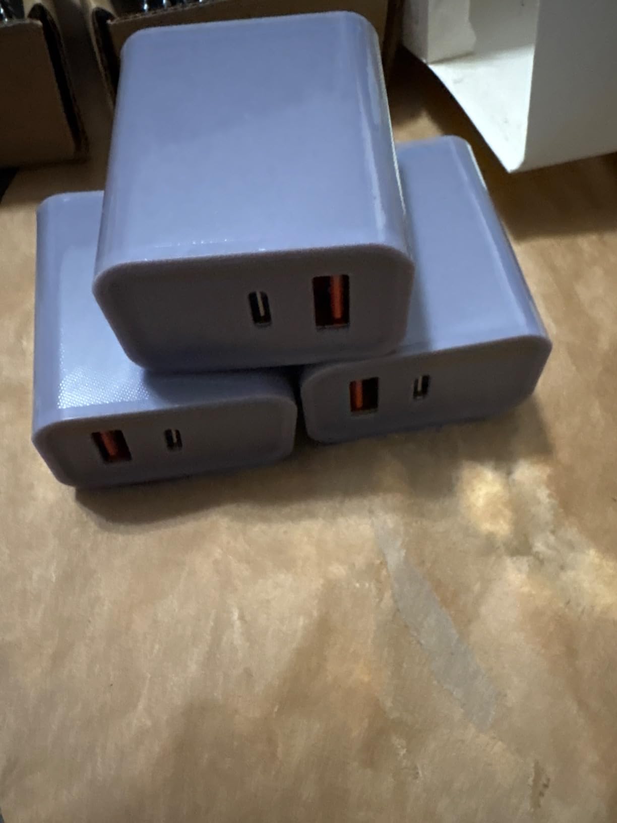 3 Pack USB C Wall Charger, 20W Durable Dual Port QC+PD 3.0 Power Adapter, Double Fast Plug Charging Block for iPhone 14/15/16/17 Pro/Pro Max/Plus, XS/XR/X, Watch Series 8/7 Cube，White - Customer Photo 2