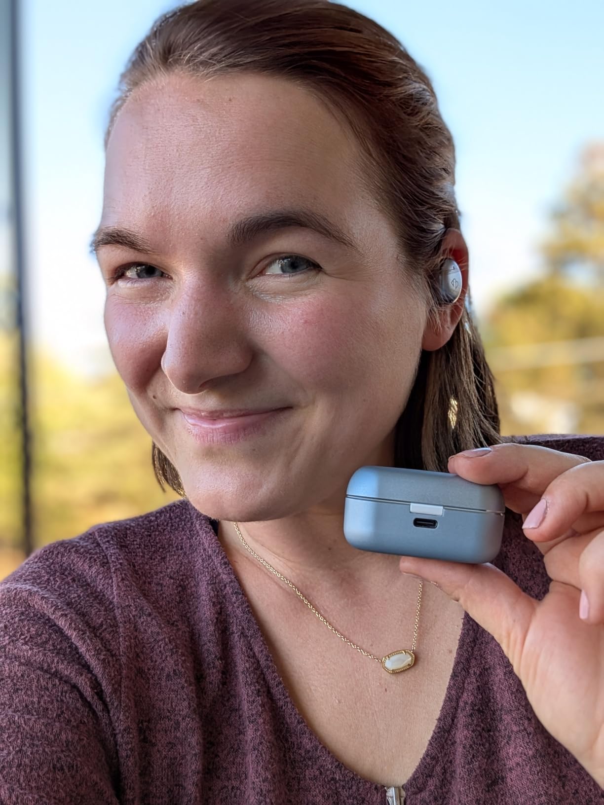 Back Bay Audio Tempo 30 Wireless Earbuds for Small Ears - Award-Winning Sound, Sweatproof Bluetooth Earbuds, Comfortable Ear Buds for Women, Purple Earphones Small Ear Canals, Long Battery Headphones - Customer Photo 1