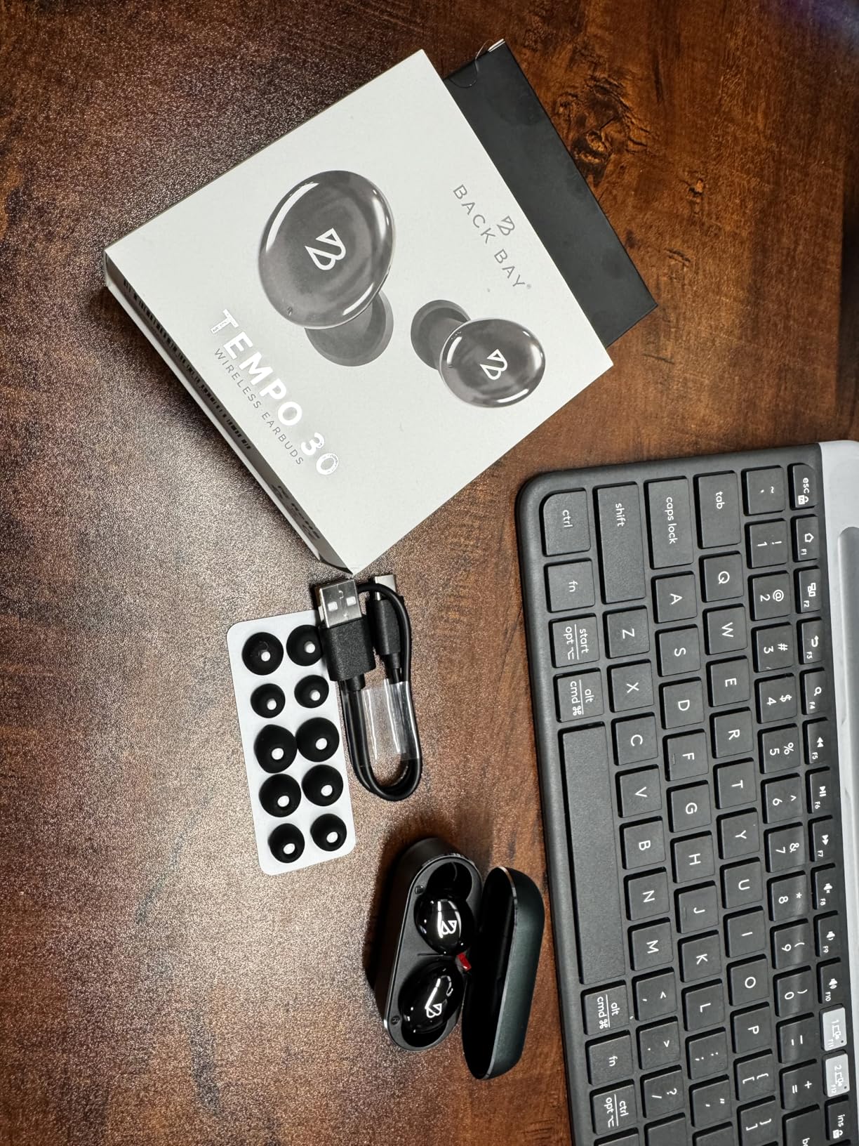 Back Bay Audio Tempo 30 Wireless Earbuds for Small Ears - Award-Winning Sound, Sweatproof Bluetooth Earbuds, Comfortable Ear Buds for Women, Purple Earphones Small Ear Canals, Long Battery Headphones - Customer Photo 2