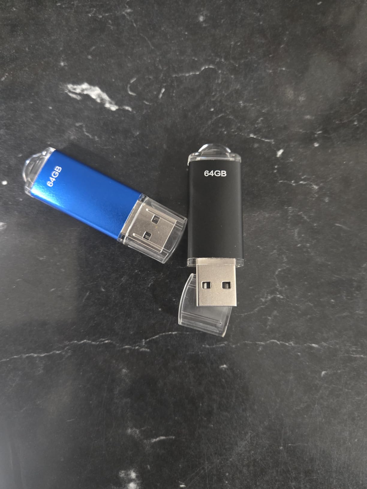 32GB USB 2.0 Flash Drives Thumb Drives Memory Stick Jump Drive Zip Drive, 2 Pack Mixed Colors: Black Blue - Customer Photo 2
