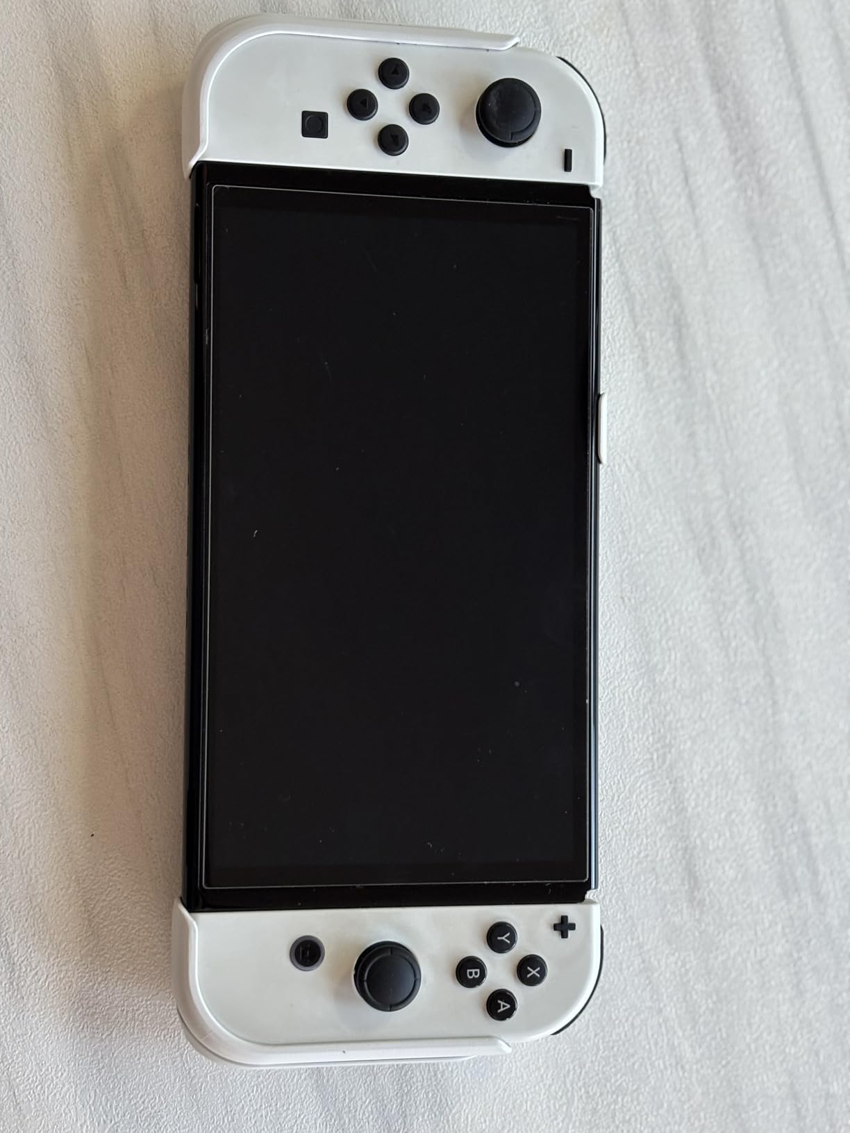 Skull & Co. NeoGrip: An Ergonomic Grip Hard Shell with Replaceable Grips for Nintendo Switch OLED and Regular Model - White customer photo 2