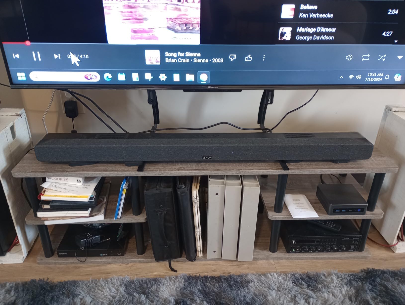 Denon DHT-S517 Sound Bar for TV with Wireless Subwoofer, 3D Surround Sound, Dolby Atmos, HDMI eARC Compatibility, Wireless Music Streaming via Bluetooth, Quick Setup, Wall-Mountable - Customer Photo 2