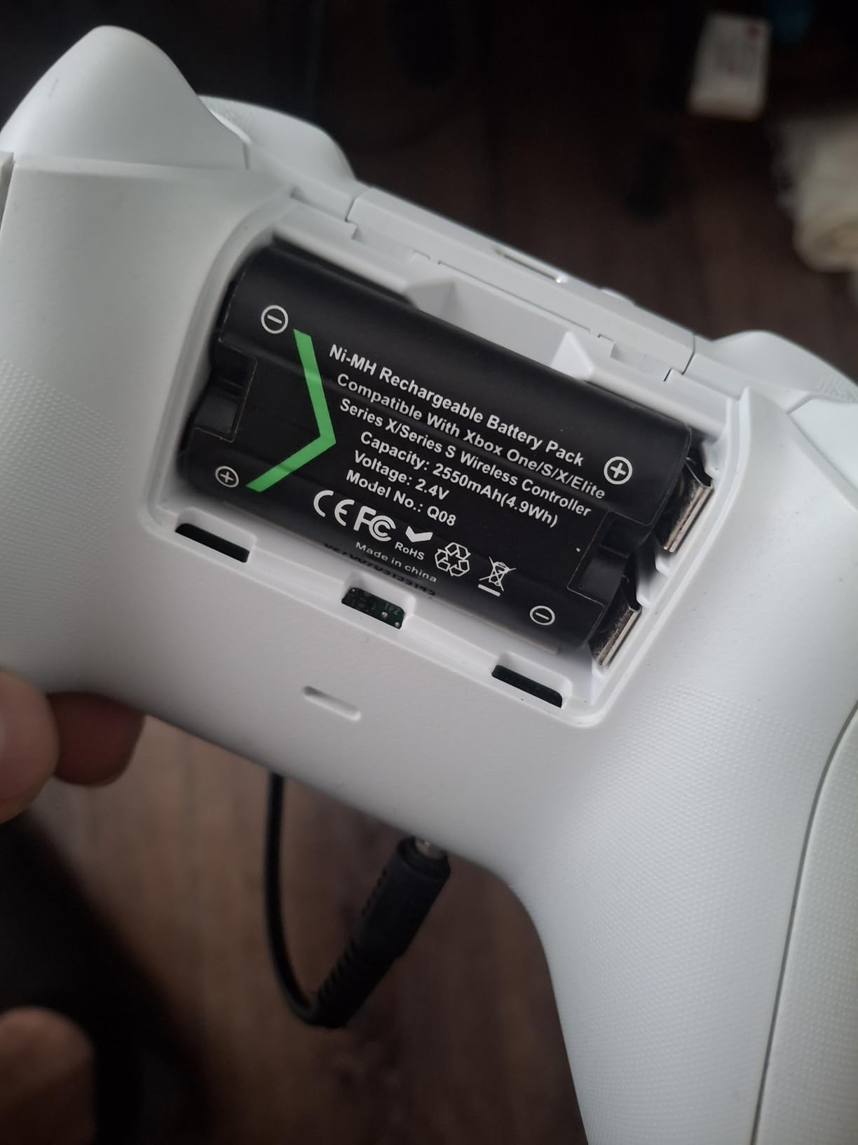 DXKK for Xbox Controller Battery Pack, 2x5520mWh Rechargeable Battery Pack for Xbox Series X|S/One/Elite Controllers – 30Hrs Playtime, Fast Charging & Overheat Protection - Customer Photo 1