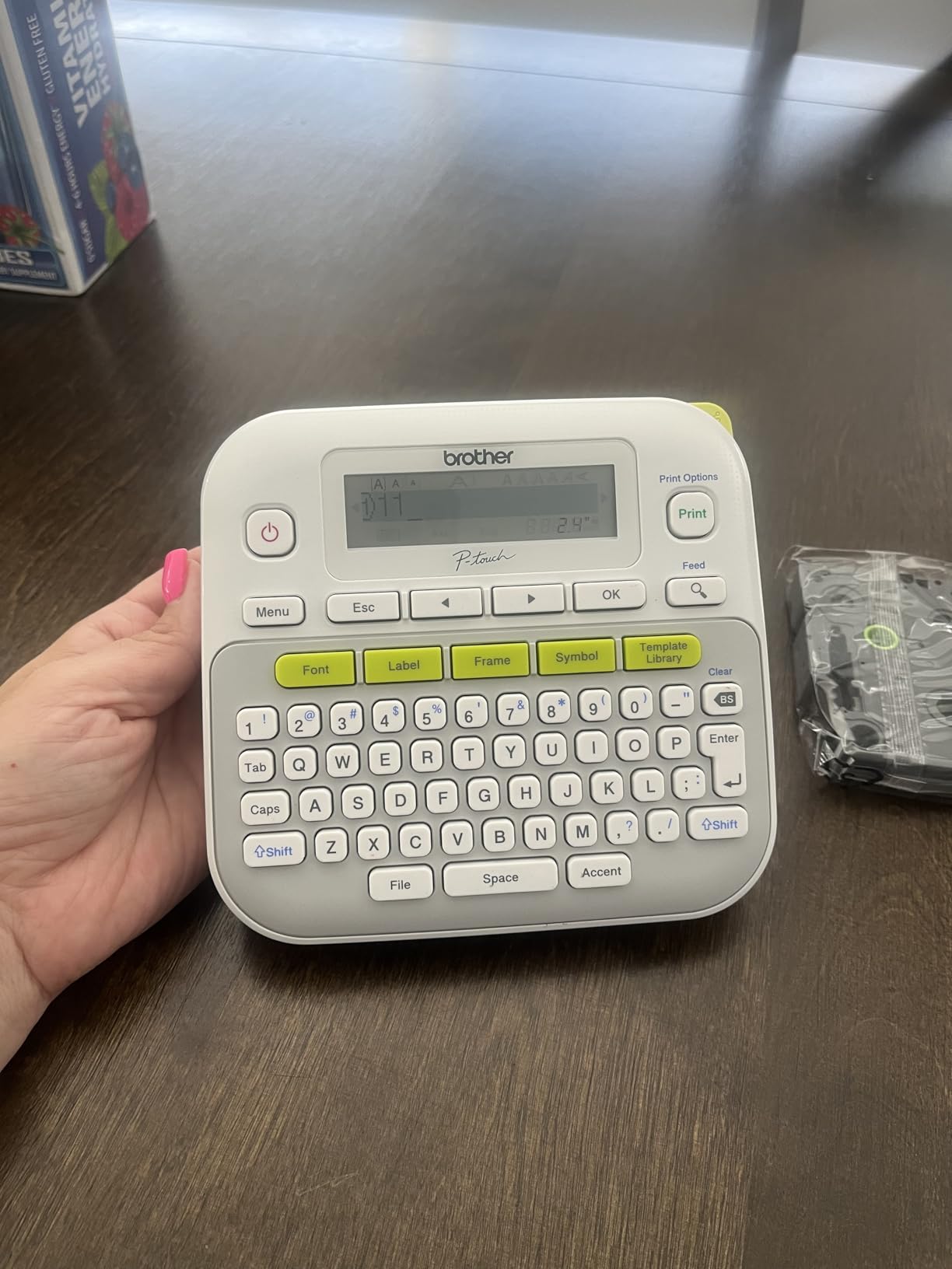 Brother P-Touch, PTD210, Easy-to-Use Label Maker Bundle (4 Label Tapes Included), White, Small - Customer Photo 3