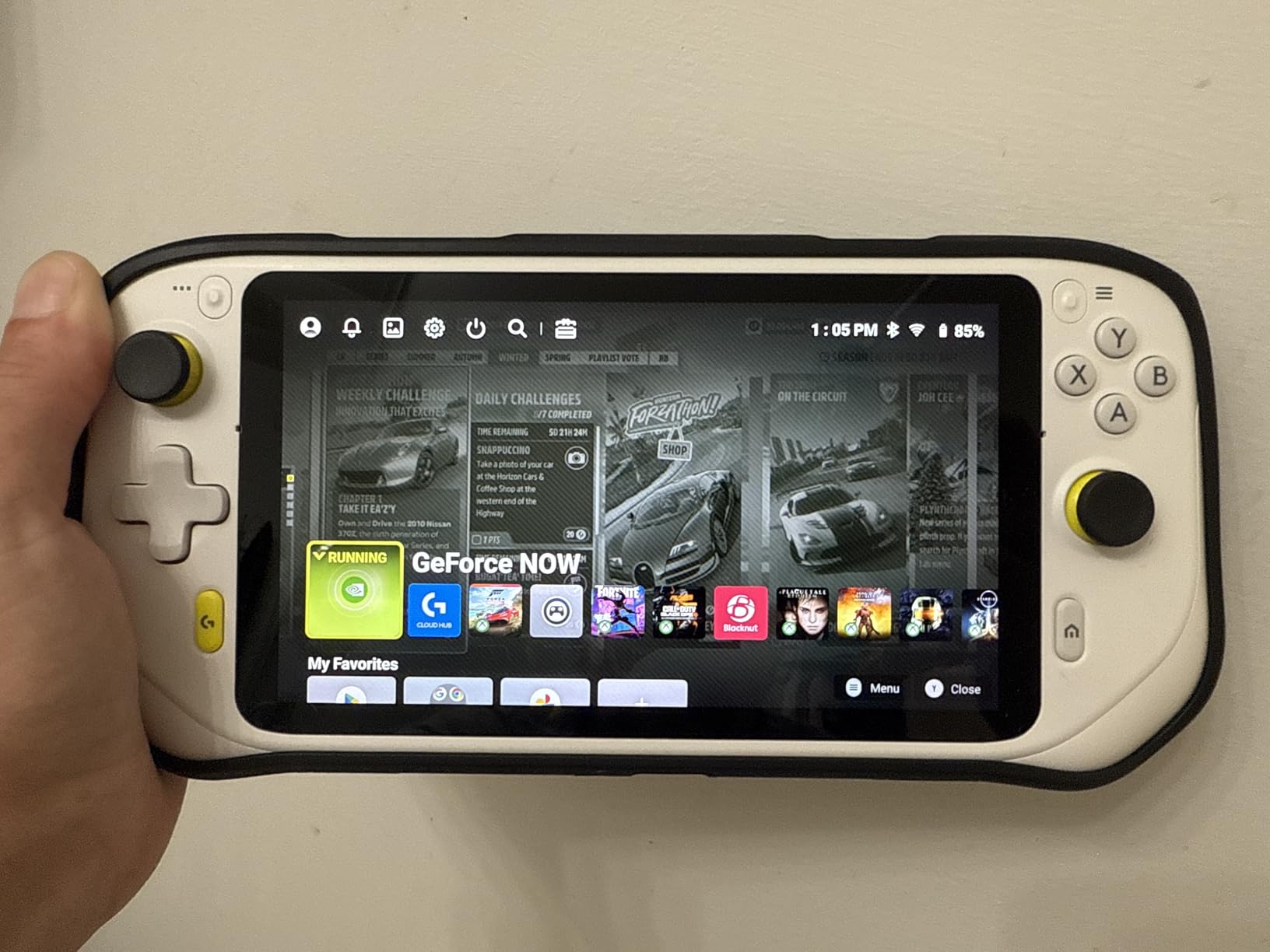 Logitech G Cloud Handheld Portable Gaming Console with Long-Battery Life, 1080P 7-Inch Touchscreen, Lightweight Design, Xbox Cloud Gaming, NVIDIA GeForce NOW, Google Play - Customer Photo 1
