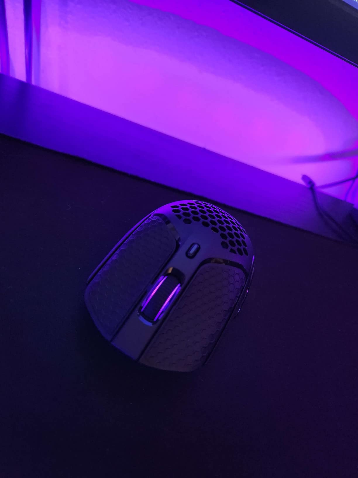 HyperX Pulsefire Haste – Wireless Gaming Mouse – Ultra Lightweight, 61g, 100 Hour Battery Life, 2.4Ghz Wireless, Honeycomb Shell, Hex Design, Up to 16000 DPI, 6 Programmable Buttons – Black, 4P5D7AA - Customer Photo 2