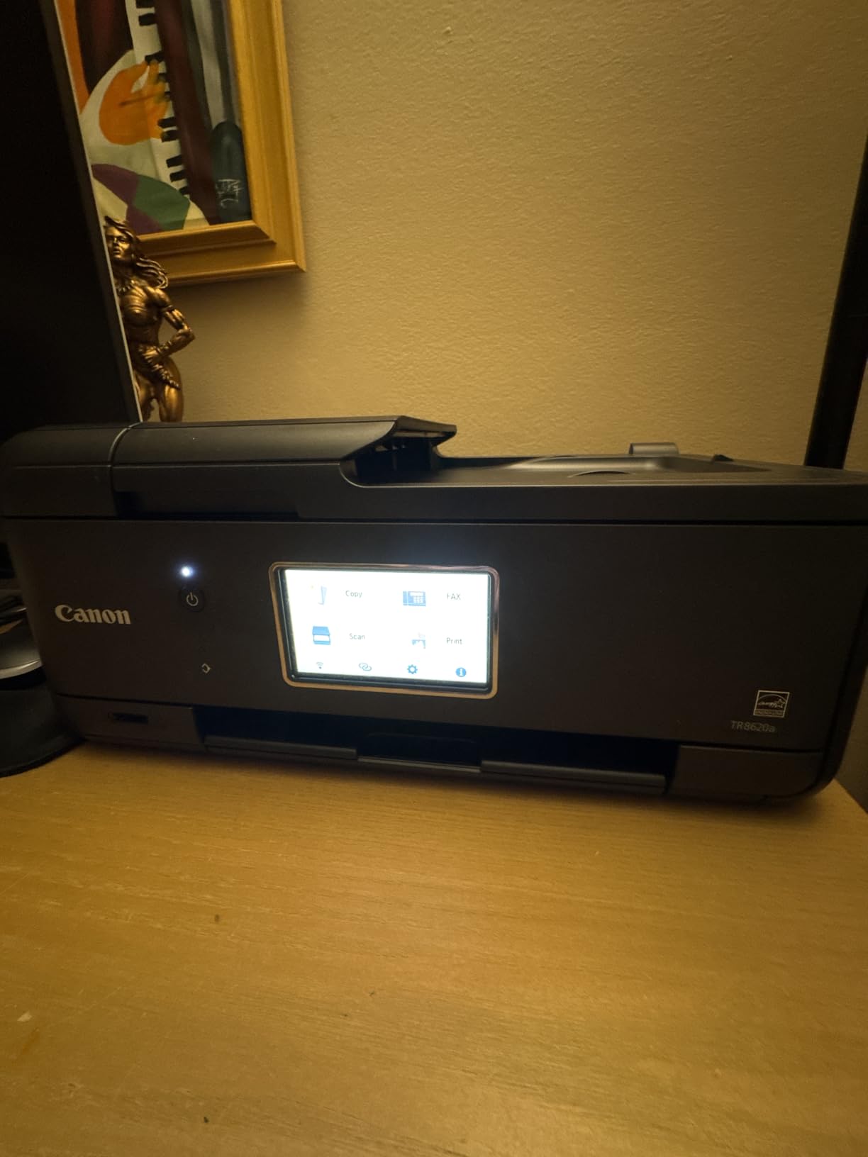Canon PIXMA TR8620a - All-in-One Printer Home Office|Copier|Scanner|Fax|Auto Document Feeder | Photo, Document | Airprint (R), Android, Black, Works with Alexa - Customer Photo 1