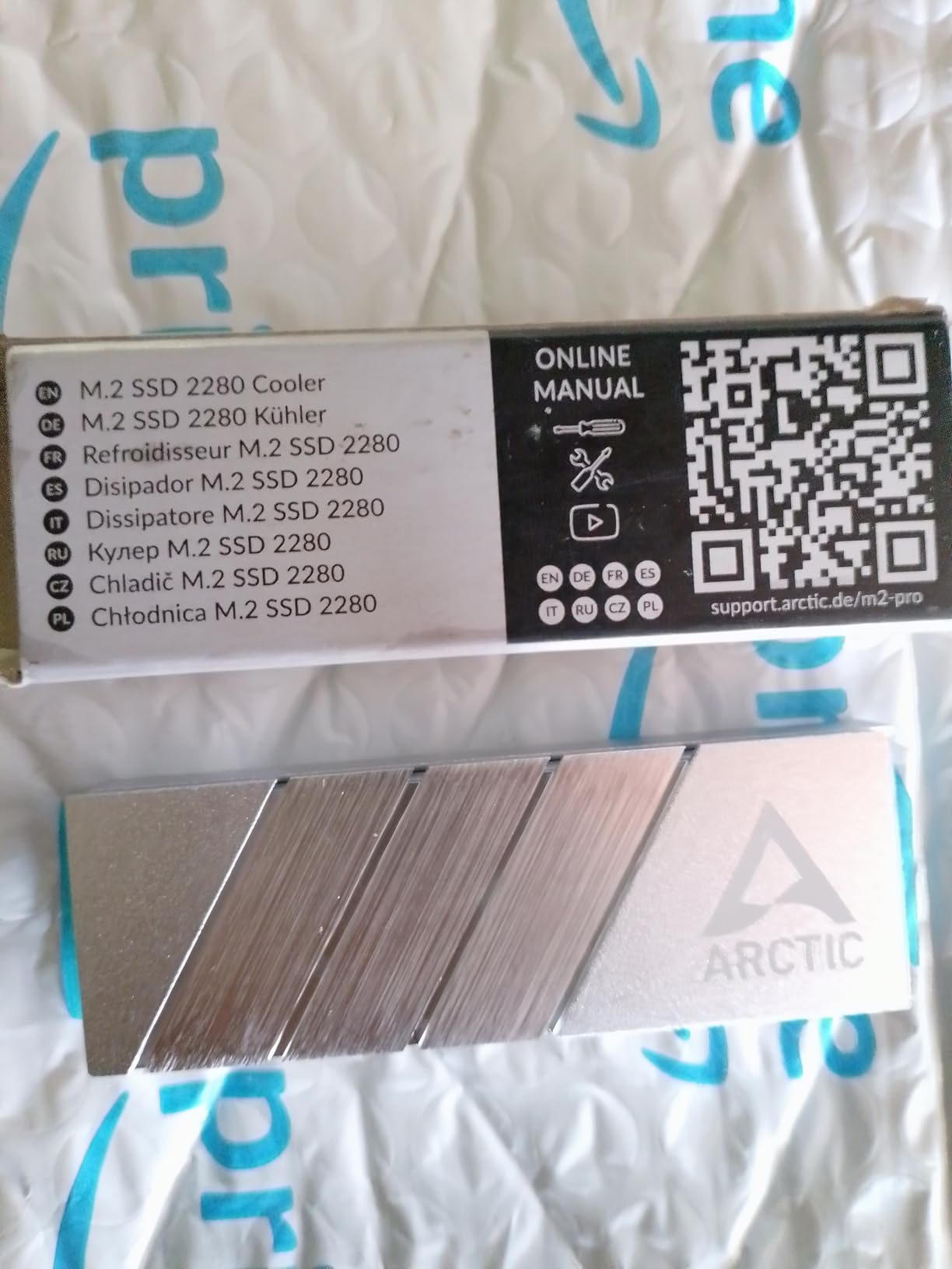ARCTIC M2 Pro - Heatsink Cooler for M.2 2280 SSD, with ARCTIC TP-3 Thermal Pads, Compatible with PC & Gaming Consoles, for Dual and Single-Sided SSDs - Black - Customer Photo 4