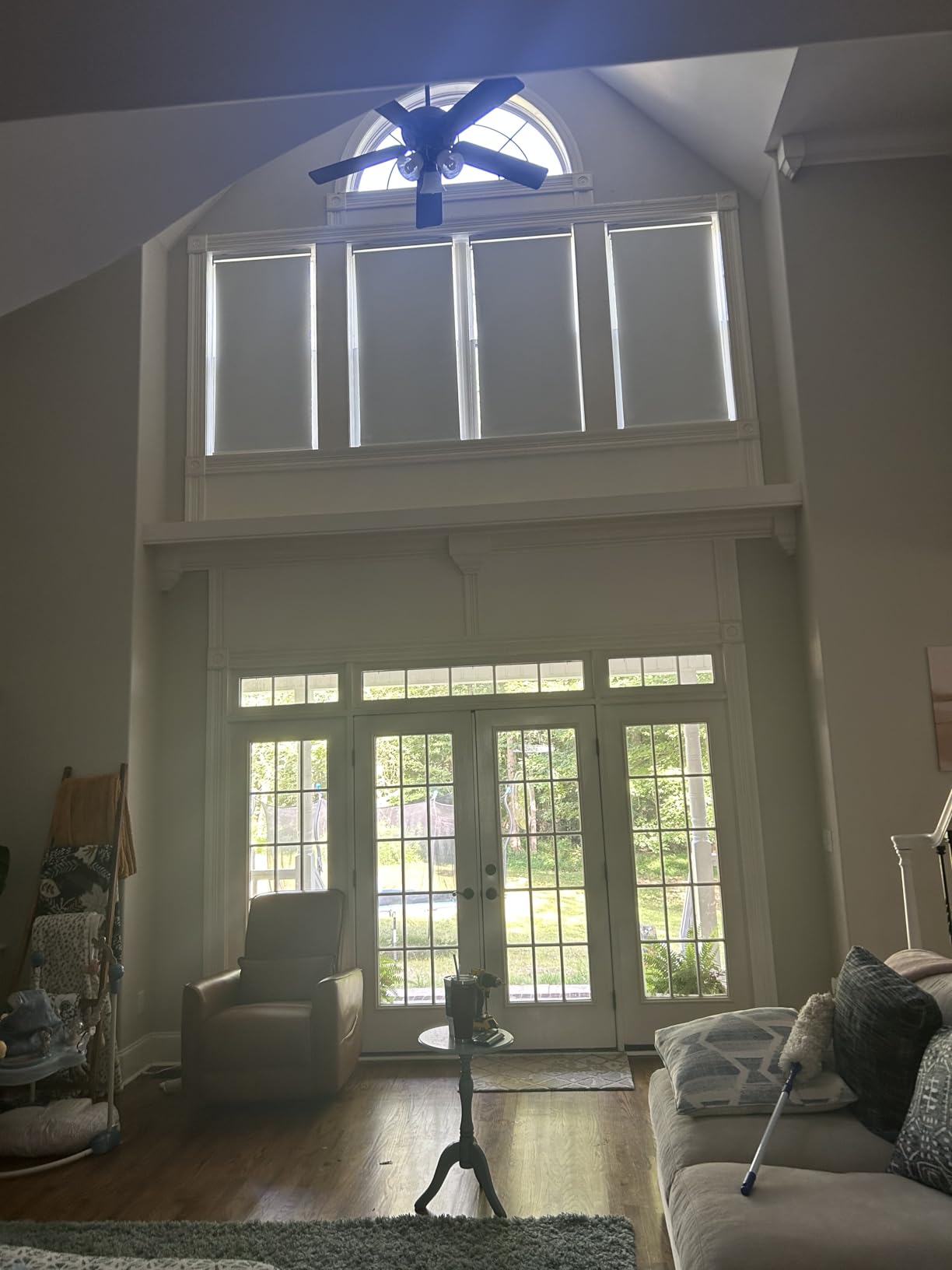 Allesin Motorized Roller Blinds with Remote Control for Windows, Blackout Smart Roller Shade, Battery Powered Electric Smart Blind (White 27