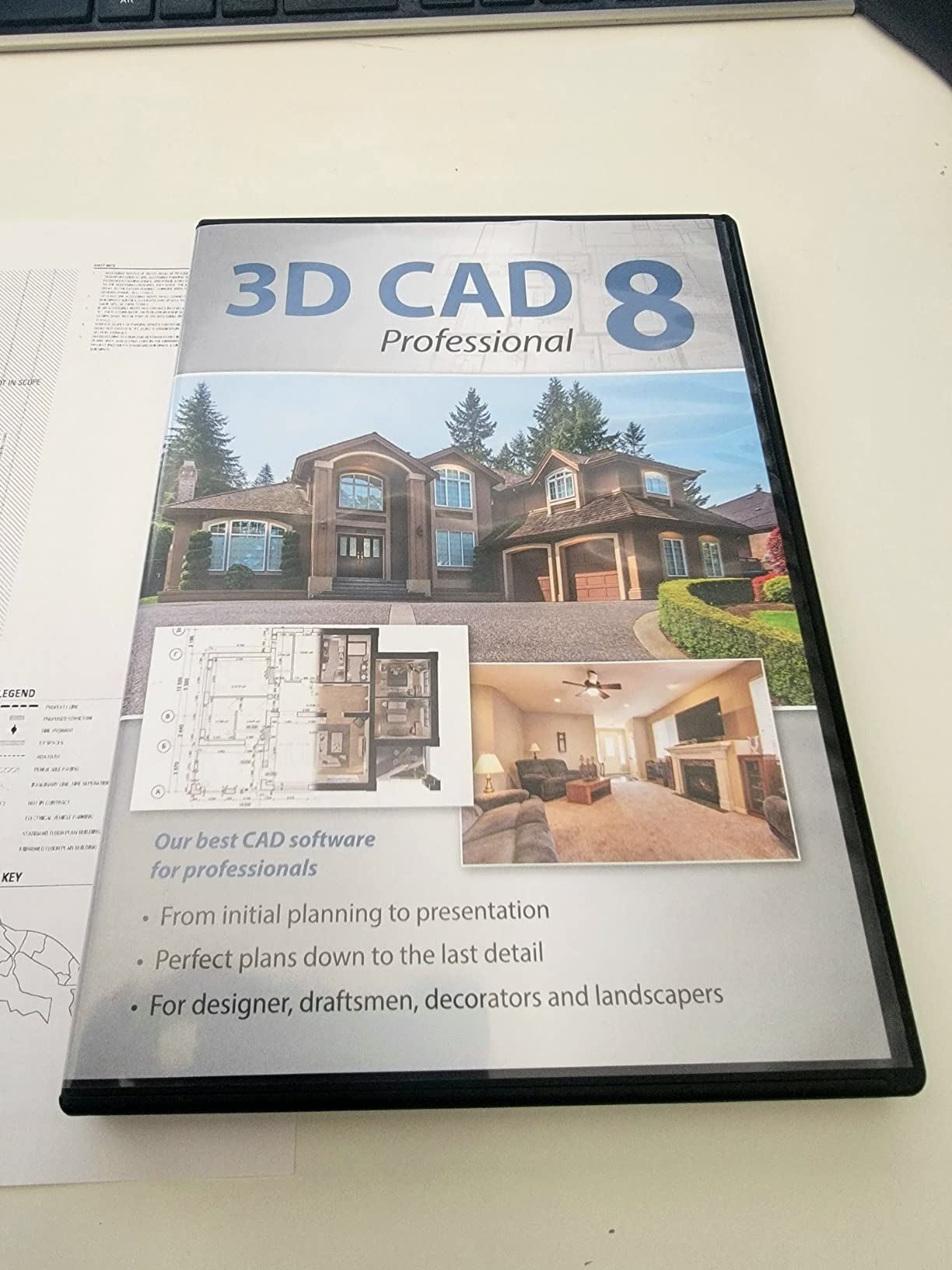 Home design and 3D construction software compatible with Windows 11, 10, 8.1, 7 - Plan and design buildings from initial rough sketches to the finished blueprints - 3D CAD 8 Professional - Customer Photo 1