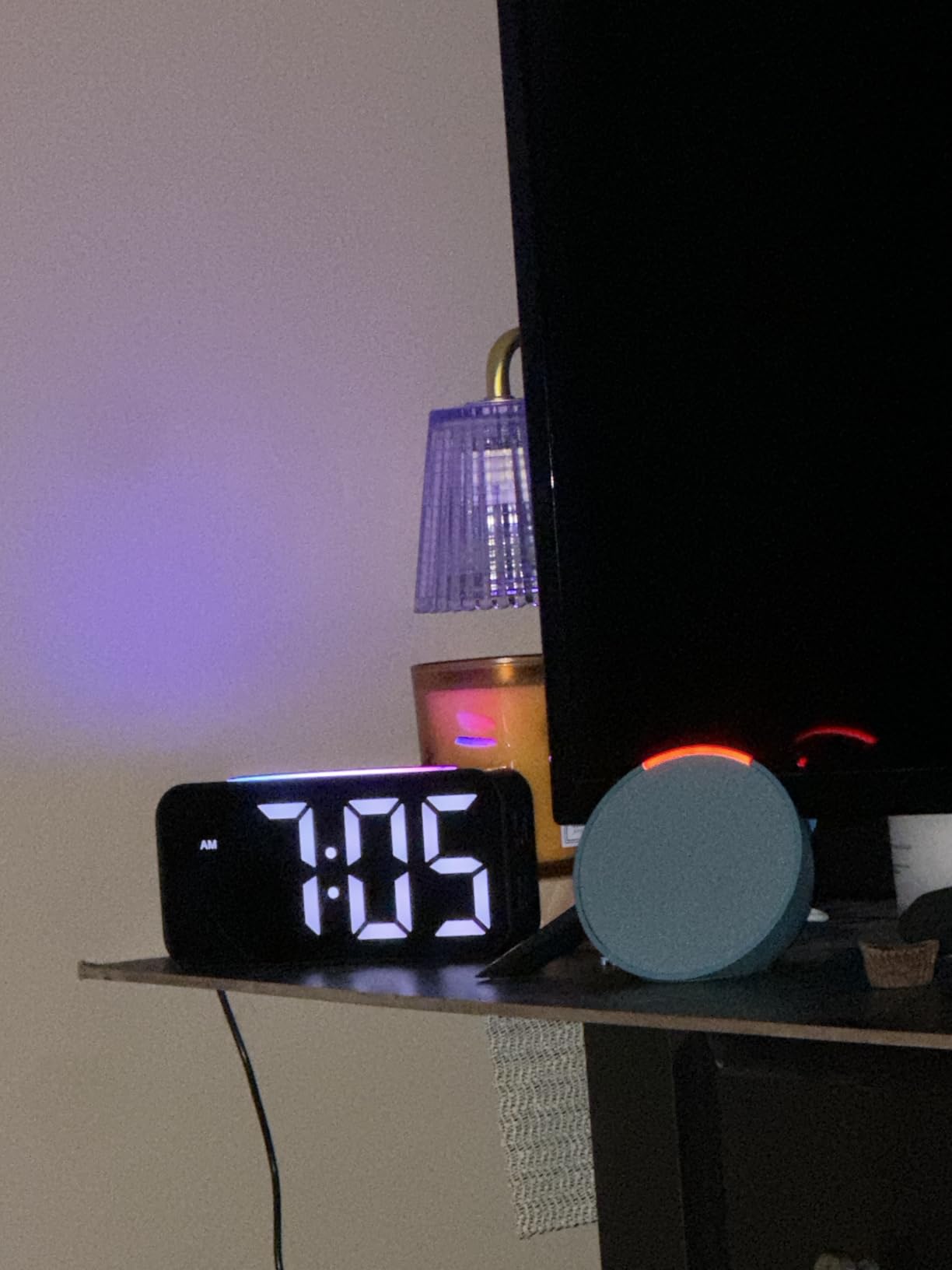 Amazon Echo Pop, Our smallest Alexa speaker, Fits in any room, Charcoal - Customer Photo 1