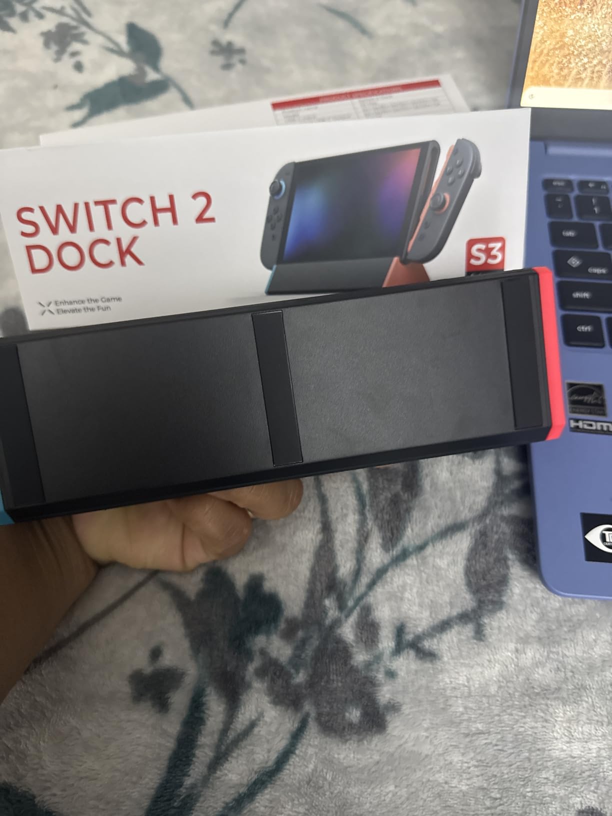 SIWIQU TV Dock Station for Nintendo Switch/Switch OLED, Portable TV Docking Station Replacement with 4K HDMI Adapter/Type C Port/USB Port - Customer Photo 2
