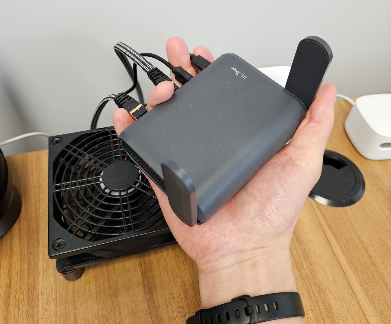 GL.iNet GL-AXT1800 (Slate AX) Portable Travel Router, Pocket Wi-Fi 6 Wireless Internet Router, Portable VPN Routers WiFi for Travel, Public Computer Routers, Business, Moblie/RV/Cruise/Plane - Customer Photo 3