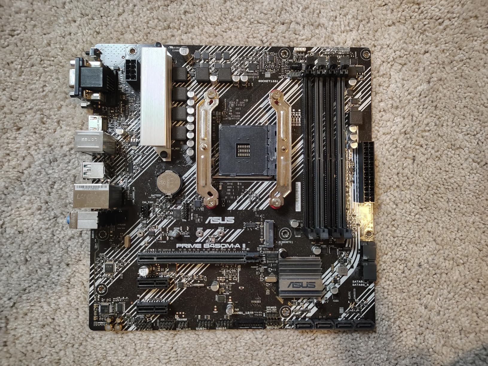 ASUS Prime B550M-A WiFi II AMD Micro ATX Motherboard with PCIe 4.0, WiFi 6, ECC Memory, HDMI 2.1, RGB Header - Customer Photo 1