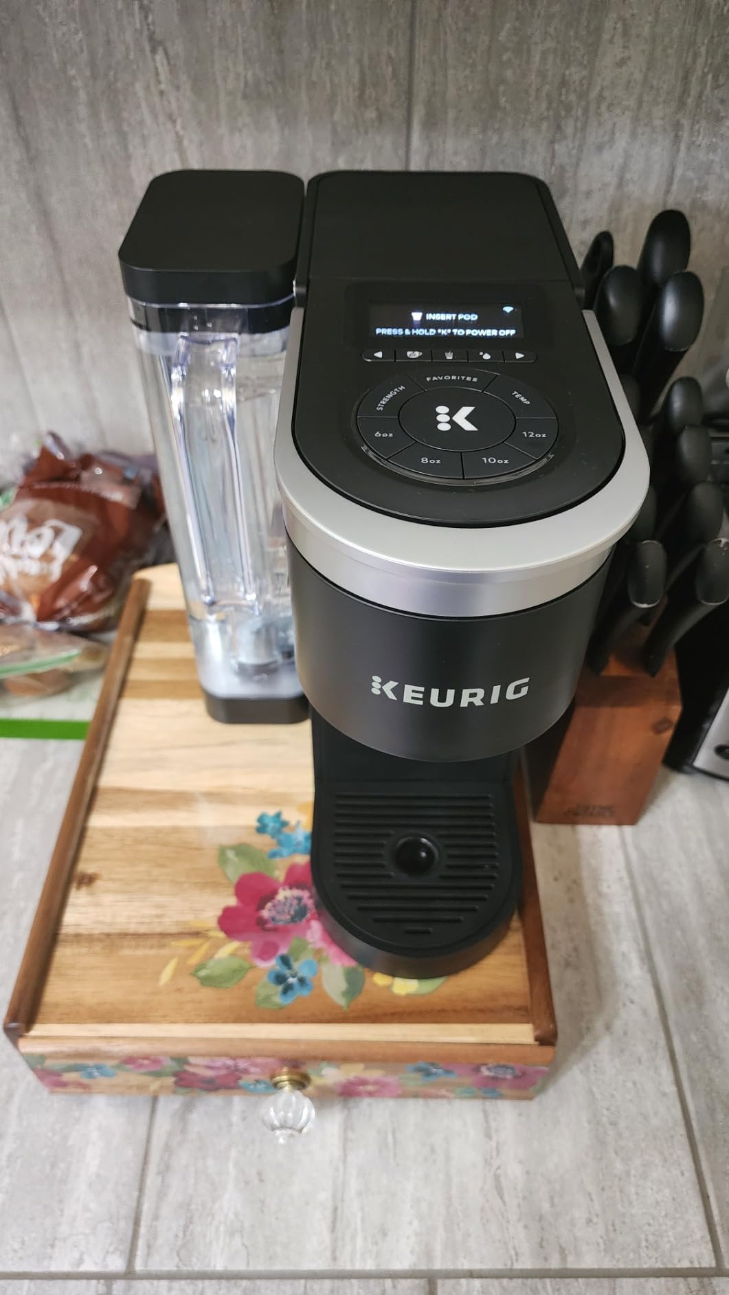 Keurig K-Supreme SMART Single Serve Coffee Maker With Wifi Compatibility, 4 Brew Sizes, And 66oz Removable Reservoir, Compatible with Alexa, Gray - Customer Photo 4