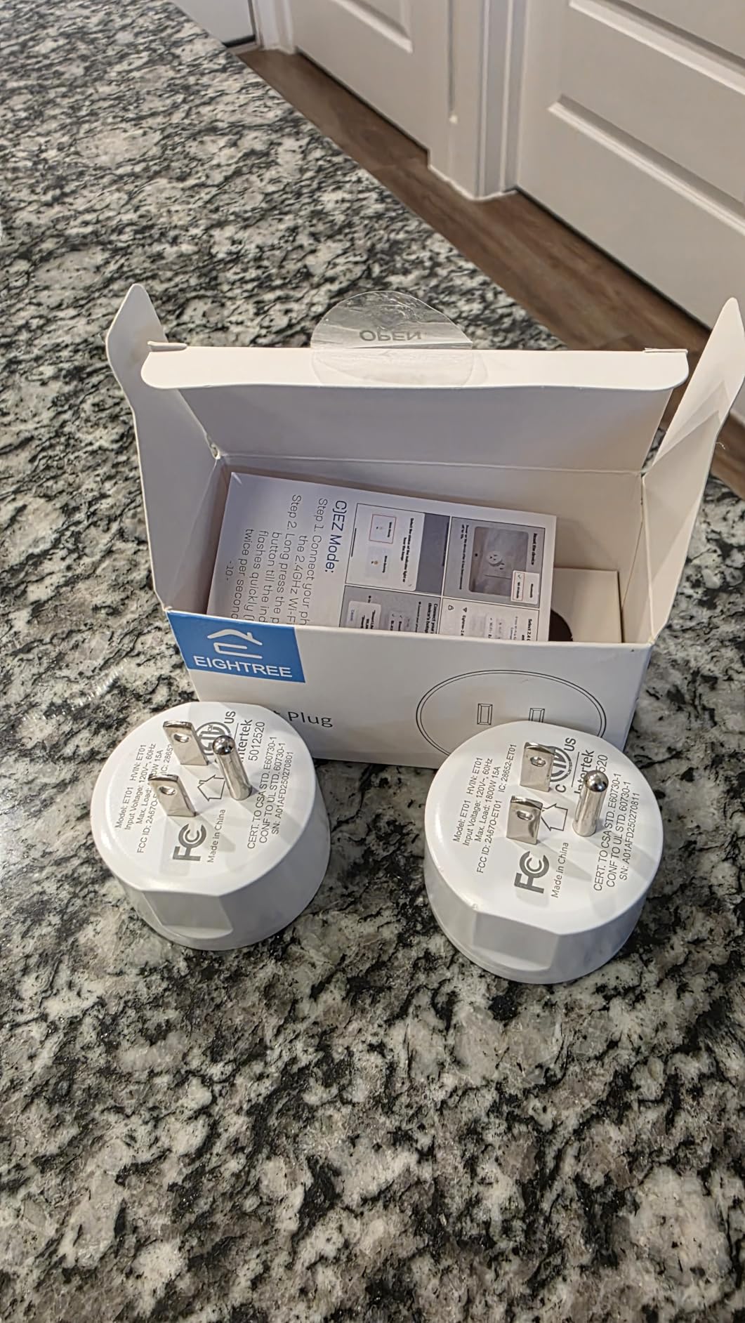 EIGHTREE Smart Plug, Smart Plugs That Work with Alexa & Google Home, Compatible with SmartThings, Smart Outlet with WiFi Remote Control and Timer Function, 2.4GHz Wi-Fi Only, 2Packs - Customer Photo 1