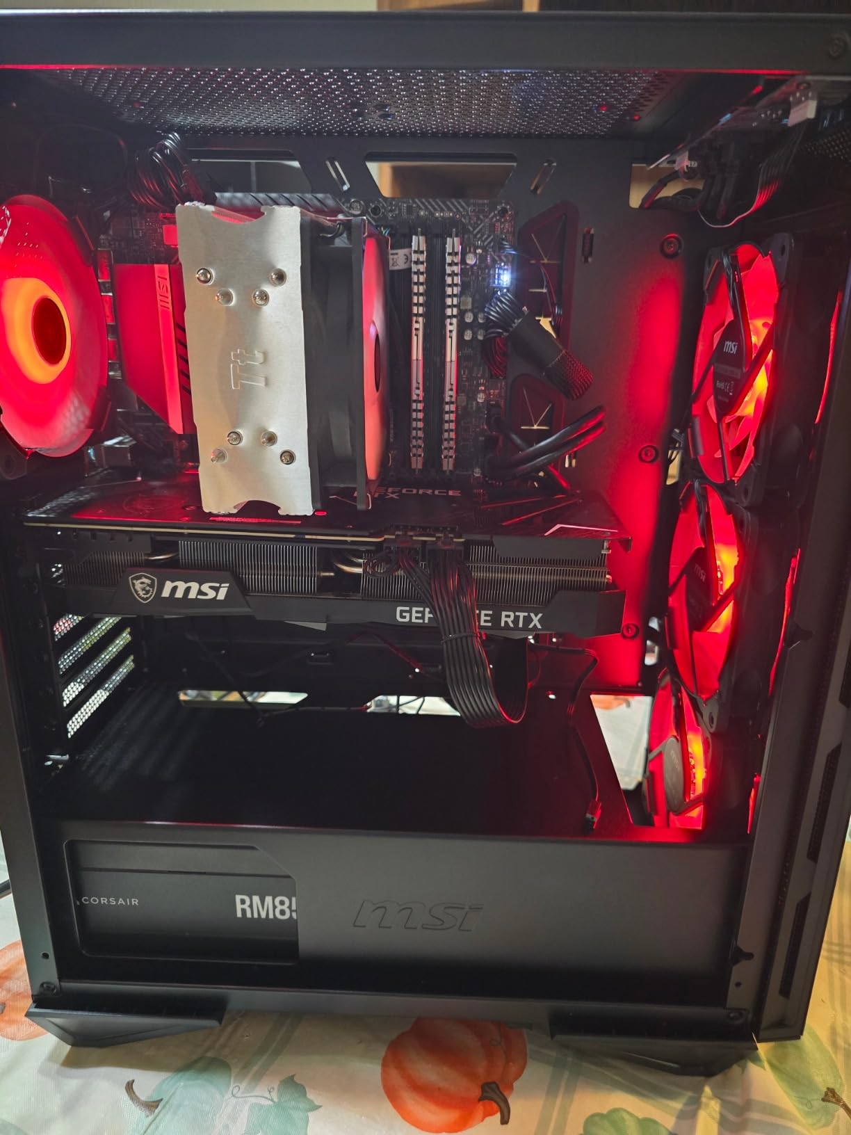 MSI MPG GUNGNIR 111R Mid Tower Gaming PC Case - Black, 4 x 120mm ARGB Fans, USB 3.2 Gen2x2 Type-C, Tempered Glass Panel, Magnetic Dust Filter, Mystic Light RGB, ATX, m-ATX, Mini-ITX - Customer Photo 5