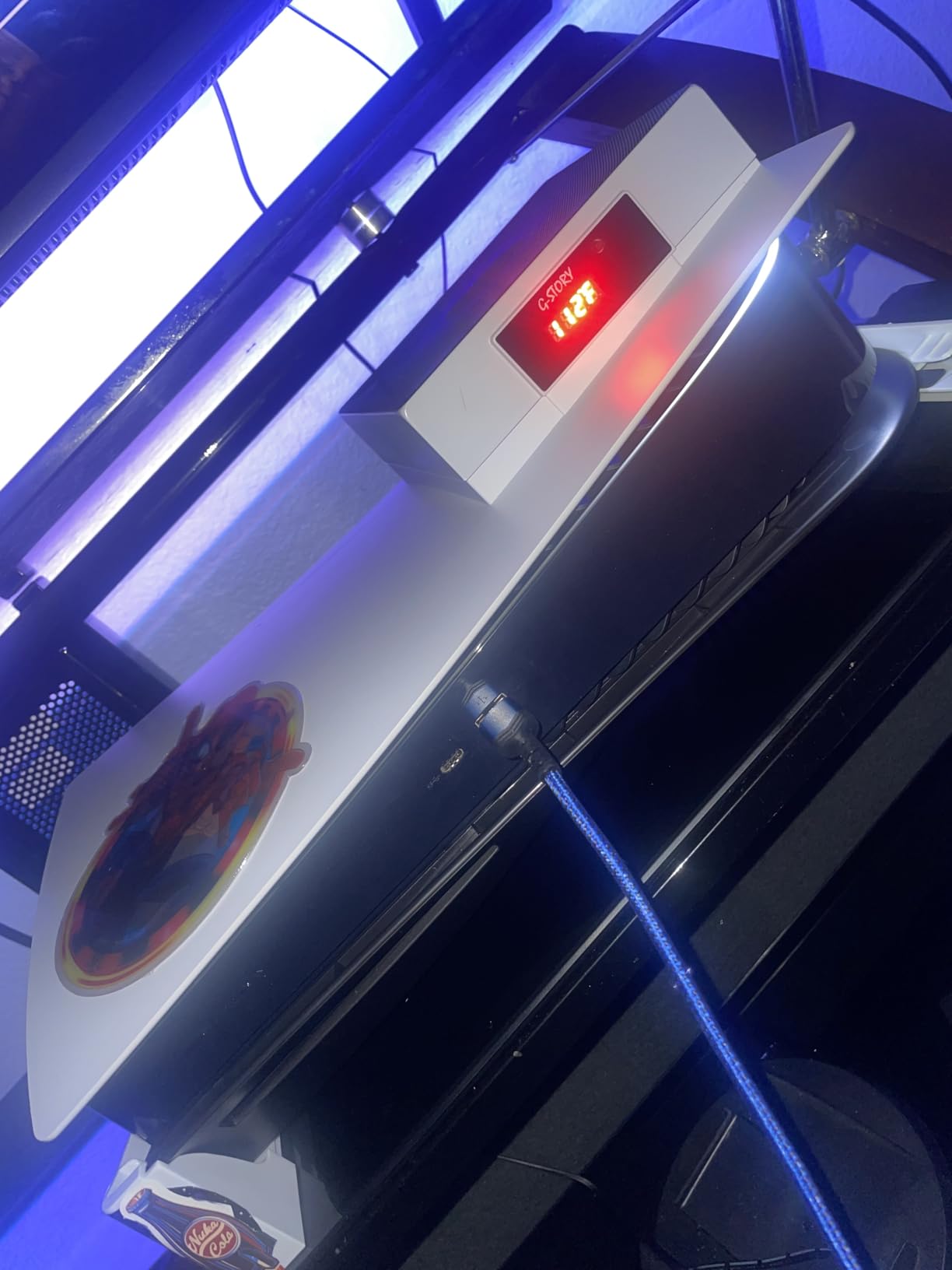G-STORY PS5 Cooling Fan,PS5 Cooler System, Fan Speed Automactically Adjusted by Temperature(℃/℉), Low Noise, 3 Speed 1500/1750/2000RPM (140MM) with RGB LED (White) - Customer Photo 1