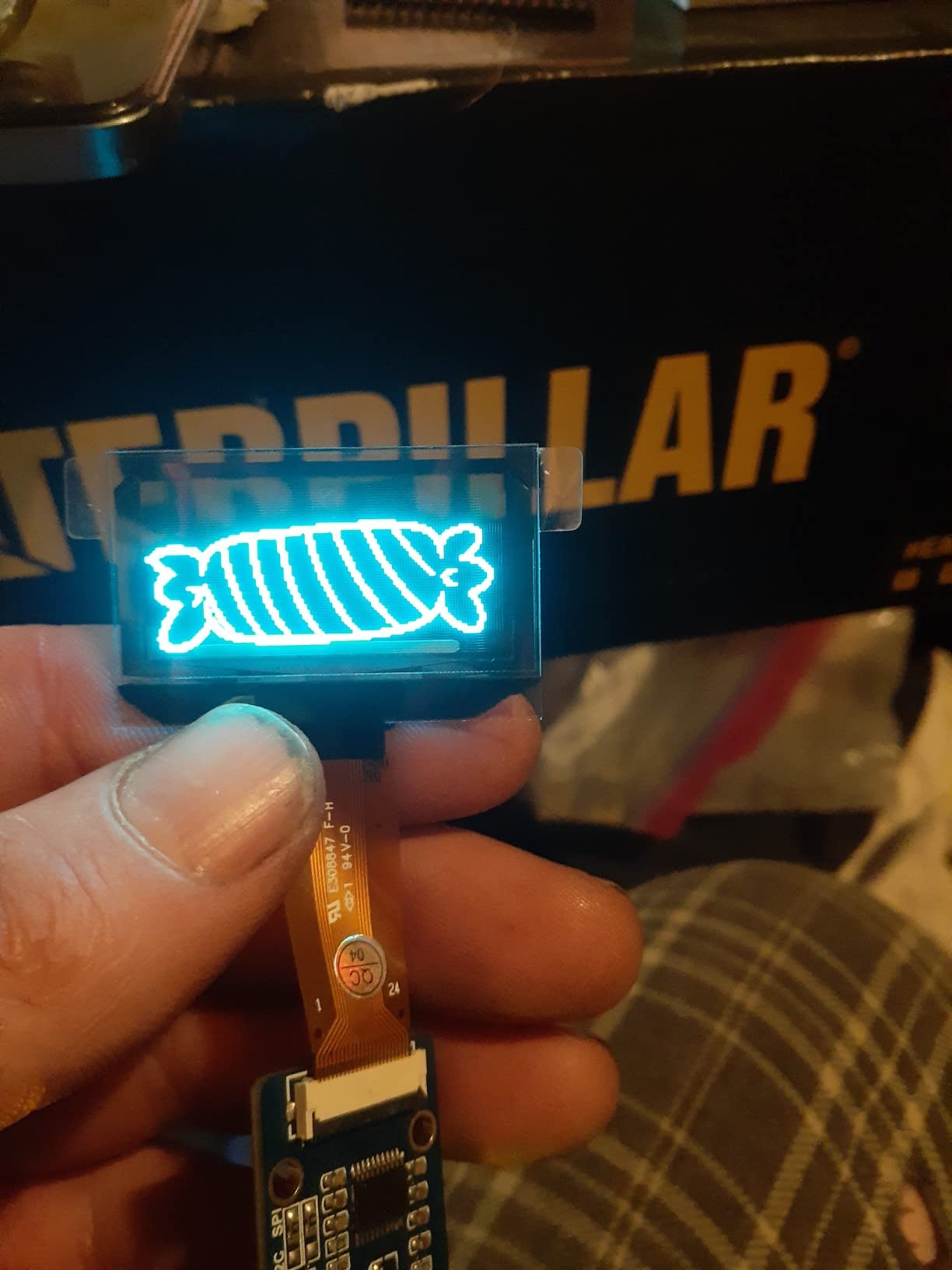 1.51inch Transparent OLED Display Module 128x64 Resolution Light Blue Color Display OLED for Raspberry Pi/Arduino/STM32,Full Viewing Angle,Embedded Independent Driver Chip,SPI/I2C Interfaces customer photo 1