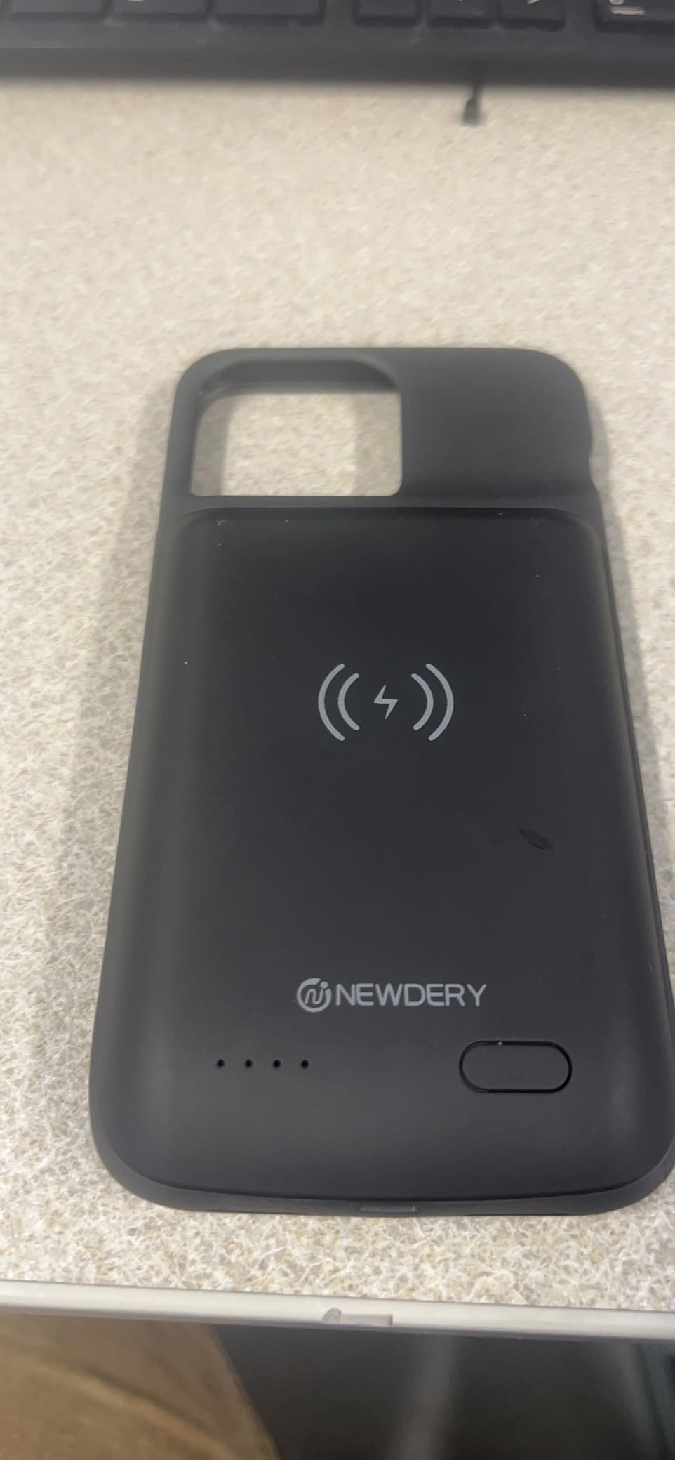 NEWDERY Battery Case for iPhone 14 Pro Max,14 Plus 10000mAh,Qi Wireless Charging,Wired Headset,Sync-Data Supported, Rechargeable Charger Cover for iPhone 14/13/12 Pro Max/14 Plus Black - Customer Photo 2