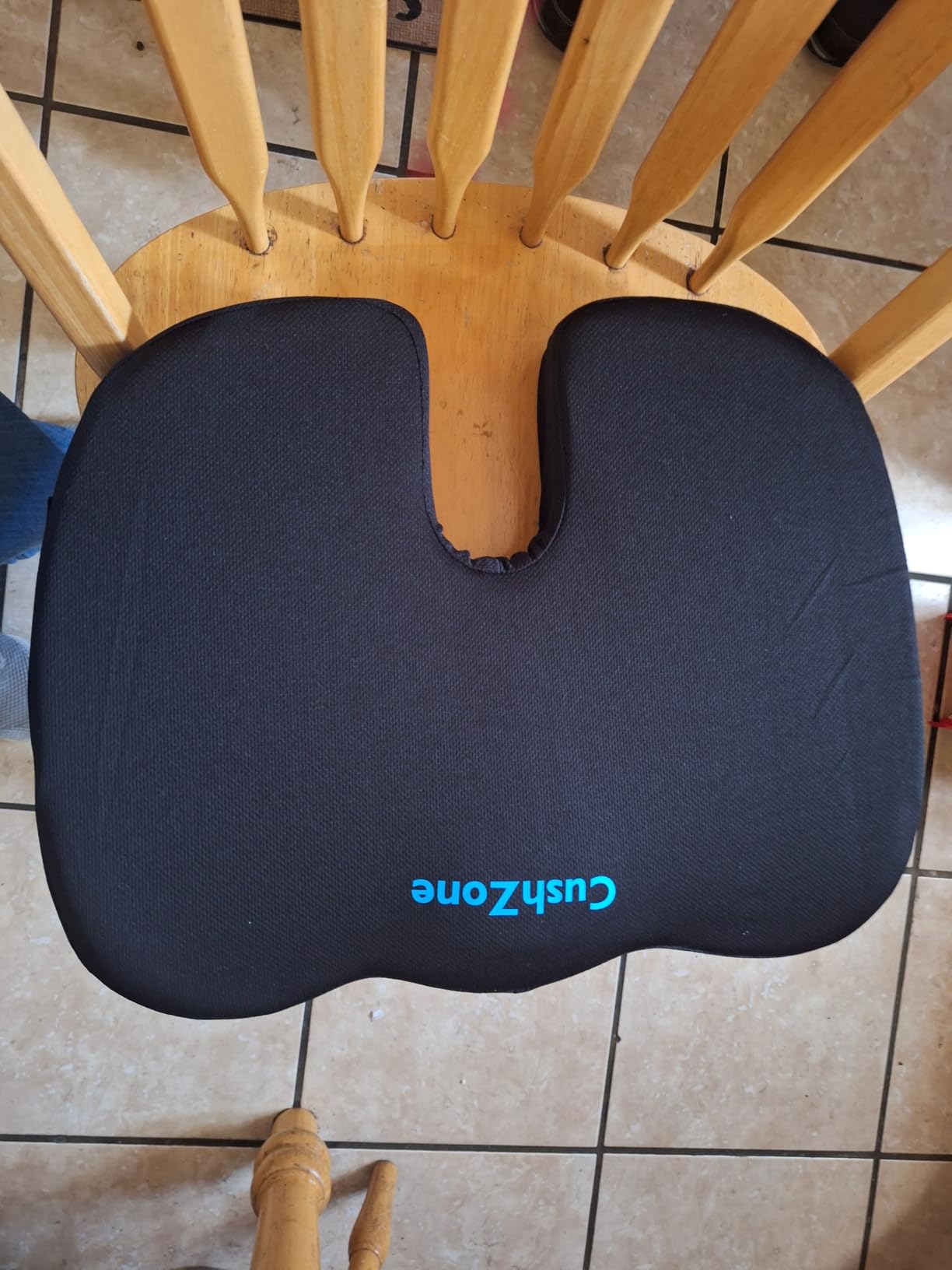 Office Chair Seat Cushion, Cooling Gel Enhanced Memory Foam Cushion for Long Sitting - Back, Sciatica, Coccyx, Tailbone Pain Relief Pillow - for Office, Gaming, Car, Wheelchair - Black, Large - Customer Photo 2