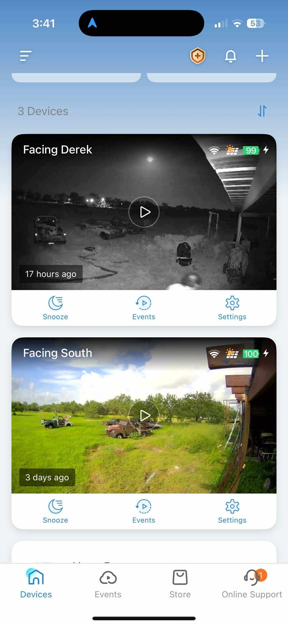 AOSU Solar Security Cameras Wireless Outdoor, 2K QHD Home Security System, 2 Cameras Kit with 166° Ultra-Wide View, Forever Power, Spotlight Camera, 32G Local Storage, No Monthly Fee - Customer Photo 3