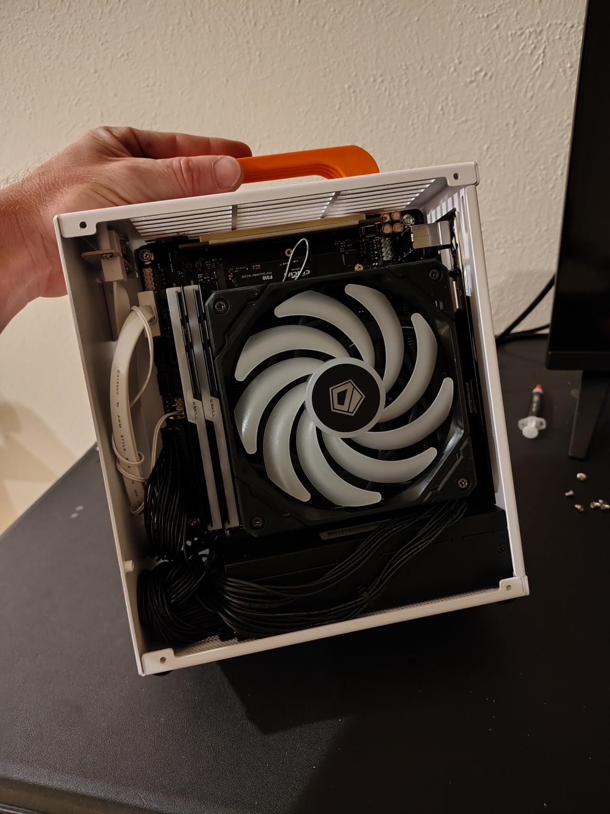 ID-COOLING IS-55 Black CPU Cooler Low Profile 57mm Height CPU Air Cooler 5 Heatpipes 120x120x15mm Slim Fan customer photo 2
