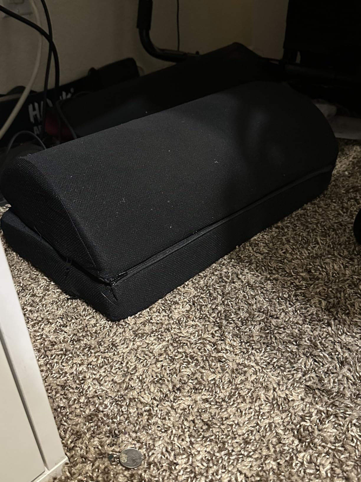 BlissTrends Foot Rest for Under Desk at Work-Versatile Foot Stool with Washable Cover-Comfortable Footrest with 2 Adjustable Heights for Car,Home and Office to Relieve Back,Lumbar,Knee Pain-Black - Customer Photo 1