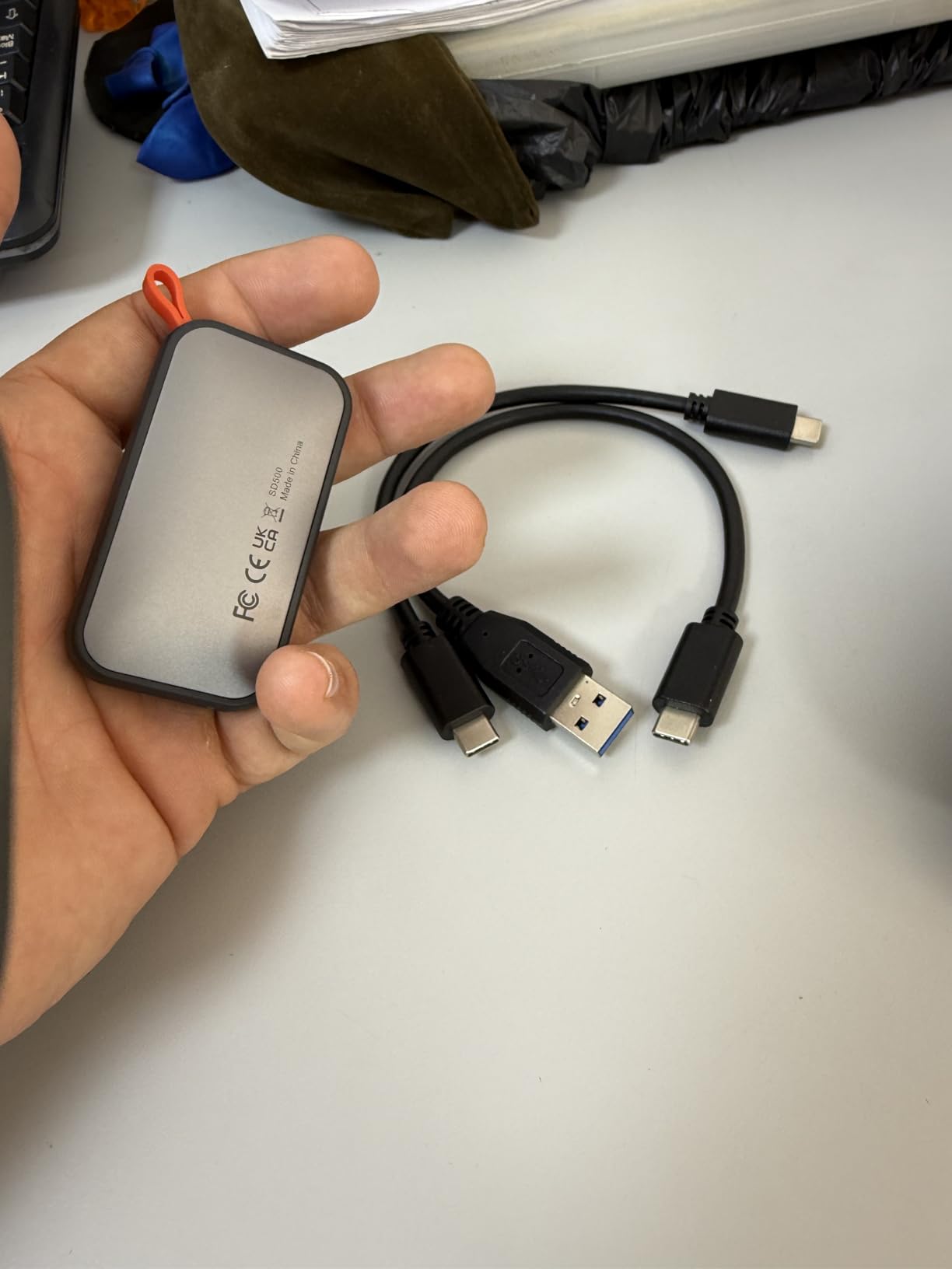 SSK Portable SSD 1TB External Solid State Drives, up to 1050MB/s USB C SSD External Hard Drive USB 3.2 Gen2 for iPhone 15/Pro, Windows, Mac, Android Phones and Tablets - Customer Photo 4