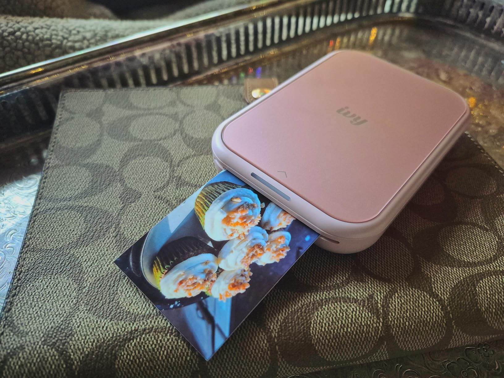 Canon Ivy 2 Mini Photo Printer, Print from Compatible iOS & Android Devices, Sticky-Back Prints, Blush Pink - Customer Photo 1