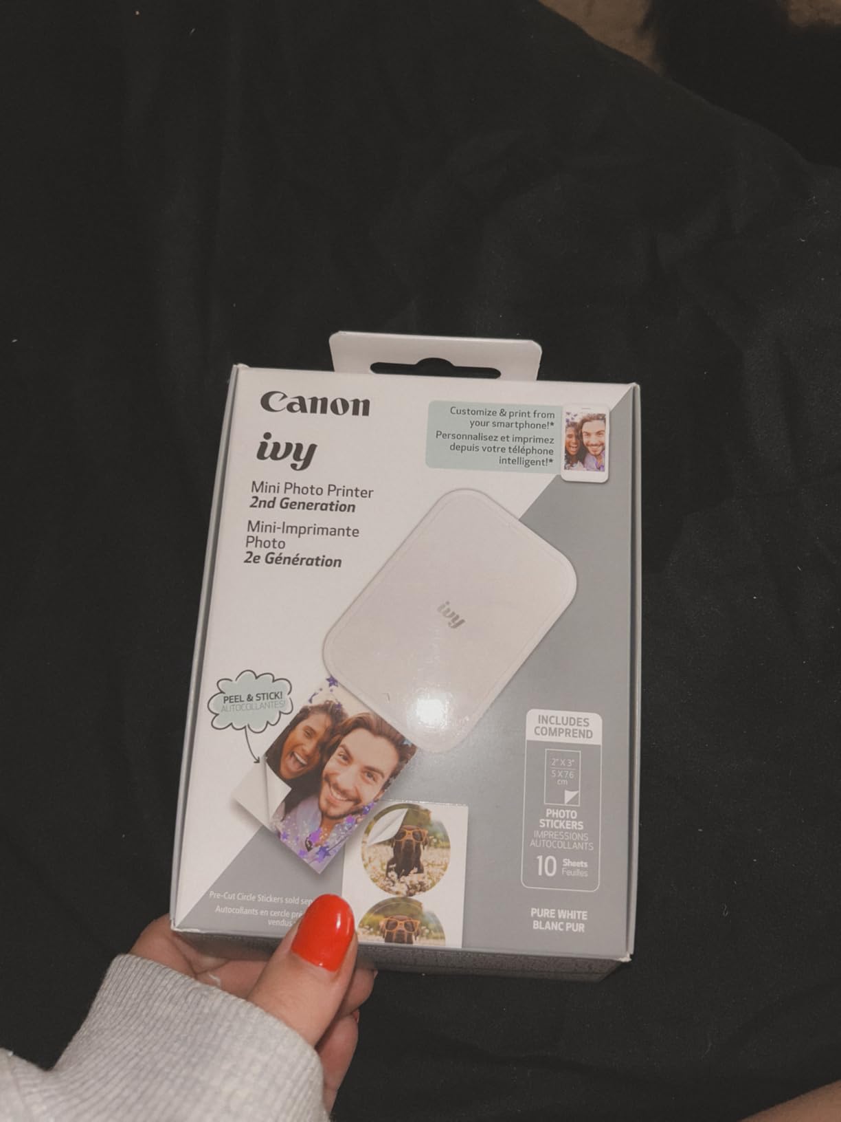 Canon Ivy 2 Mini Photo Printer, Print from Compatible iOS & Android Devices, Sticky-Back Prints, Blush Pink - Customer Photo 2