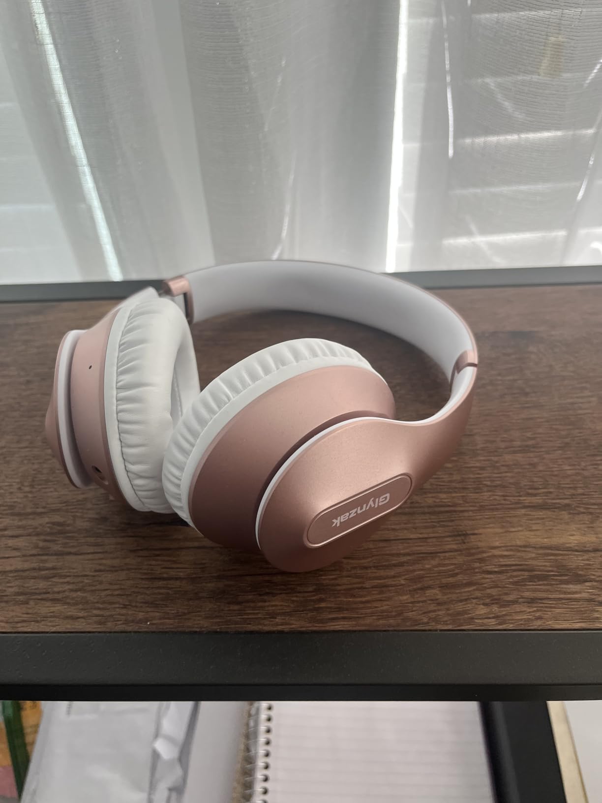 Wireless Bluetooth Headphones Over Ear 65H Playtime HiFi Stereo Headset with Microphone and 6EQ Modes Foldable Bluetooth V5.3 Headphones for Travel Smartphone Computer Laptop Rose Gold - Customer Photo 1