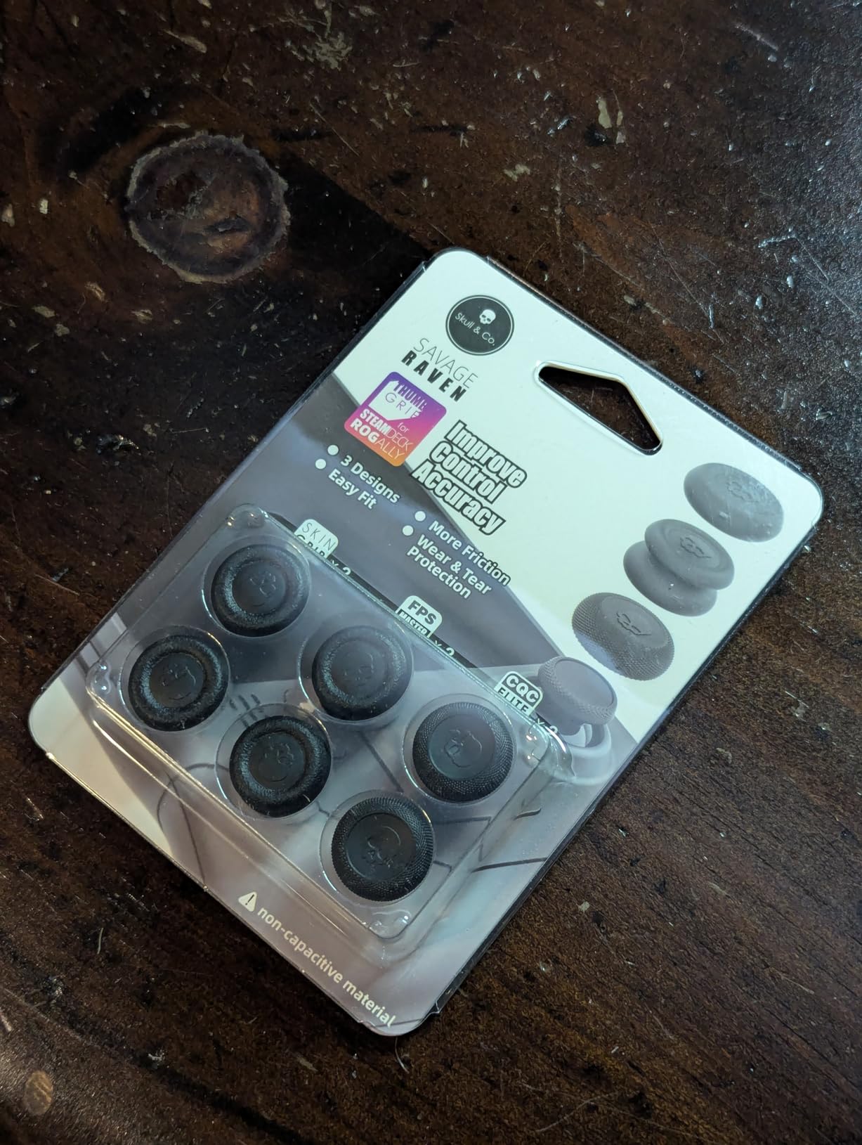 Skull & Co. Skin, CQC and FPS Thumb Grips Joystick Cap Analog Stick Cover for Steam Deck/OLED and ROG Ally, Ally X- Black, Set of 6 - Customer Photo 2