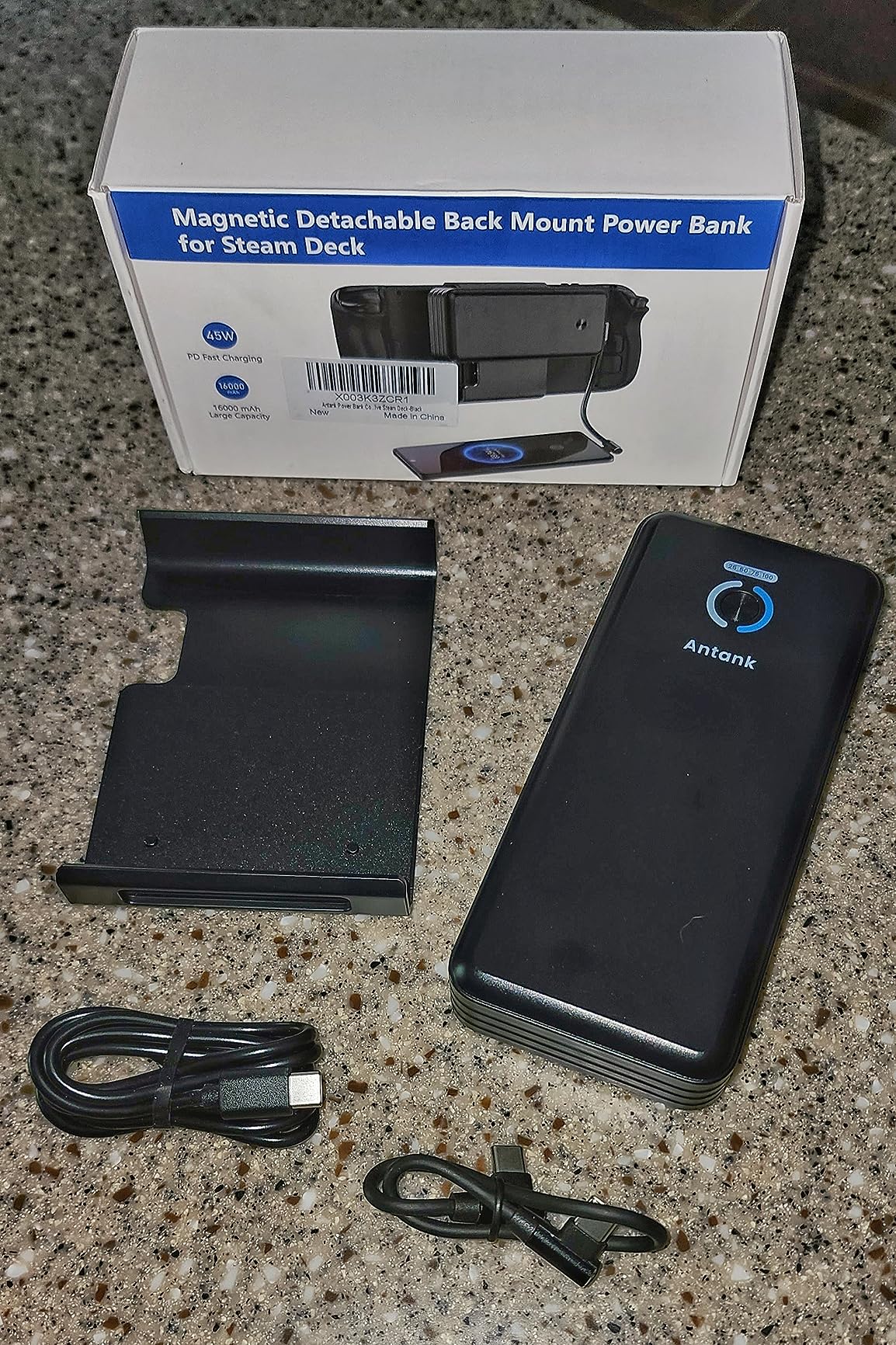Antank Magnetic Power Bank Compatible with Steam Deck, 20000mAh 45W PD Fast 3.0 Charging Portable Battery Bank, External Battery Pack with Removable Magnetic Back Mount & Dual USB-C Cable - Customer Photo 2