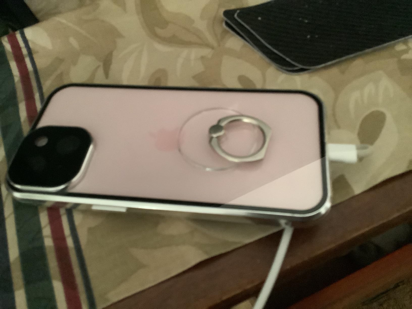 Transparent Phone Ring Holder Stand 2 Pcs, 360° Rotation Cell Phone Ring Holder Mobile Finger Kickstand Hand Phone Grip for iPhone, Clear Phone Ring for Phone Case (Round) - Customer Photo 2