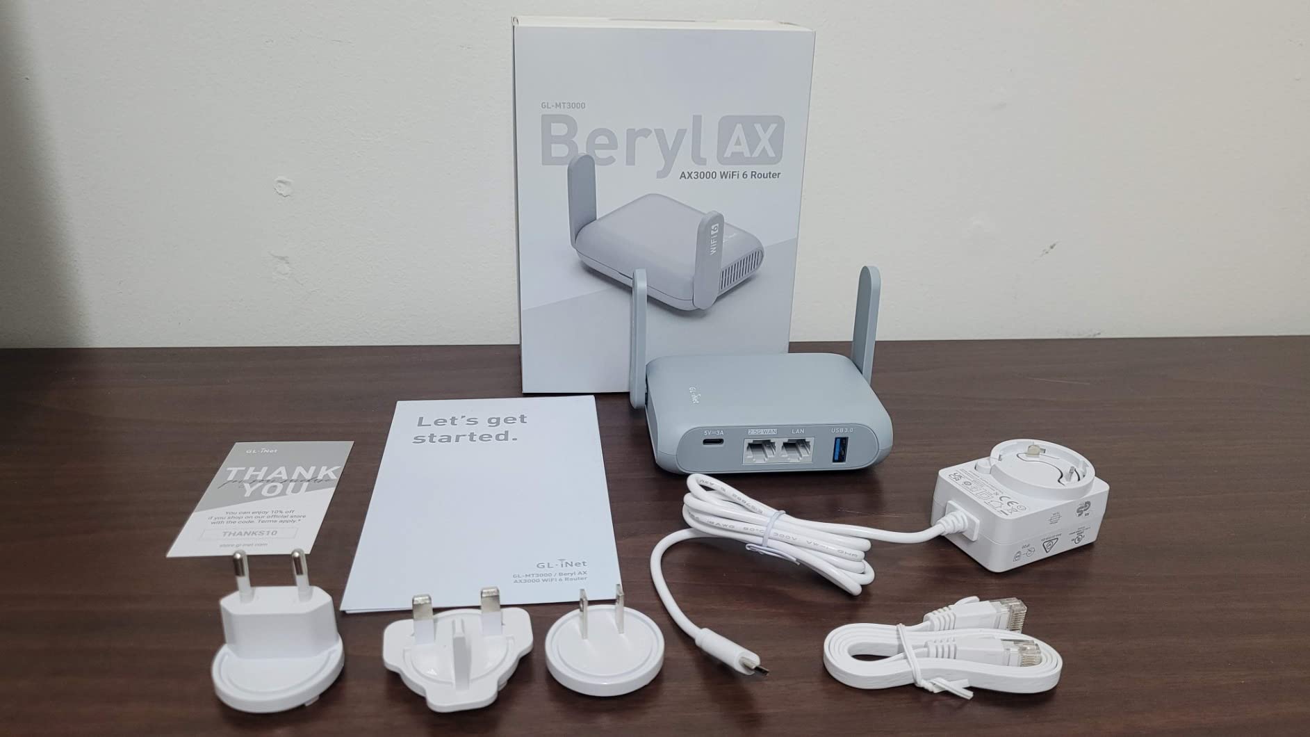 GL.iNet GL-MT3000 (Beryl AX) Portable Travel Router, Pocket Wi-Fi 6 Wireless 2.5G Router, Portable VPN Routers WiFi for Travel, Public Computer Routers, Business, Moblie/RV/Cruise/Plane - Customer Photo 5